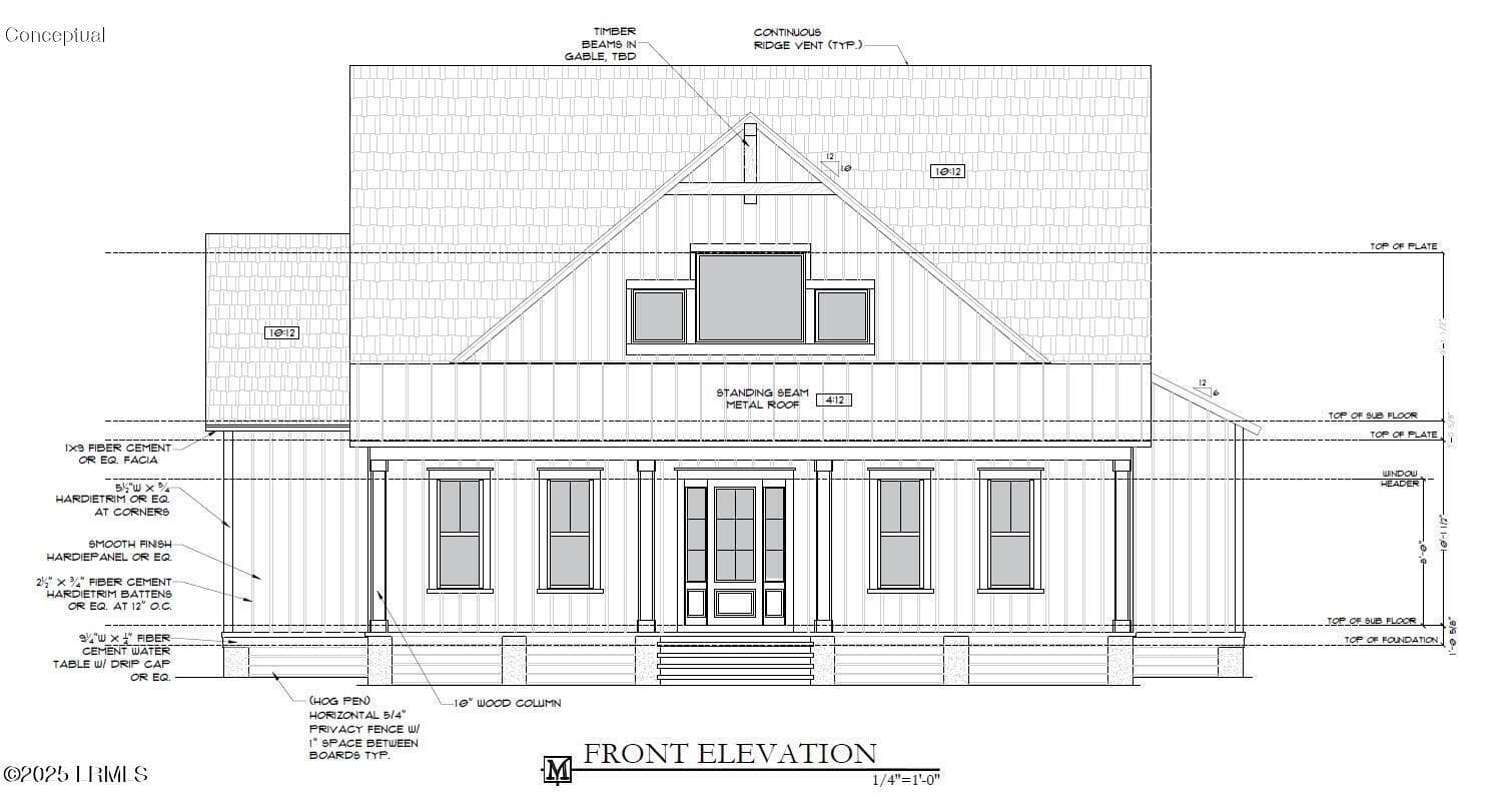 Front Elevation - 63 Woodland Ridge Circle, Beaufort, SC 29907