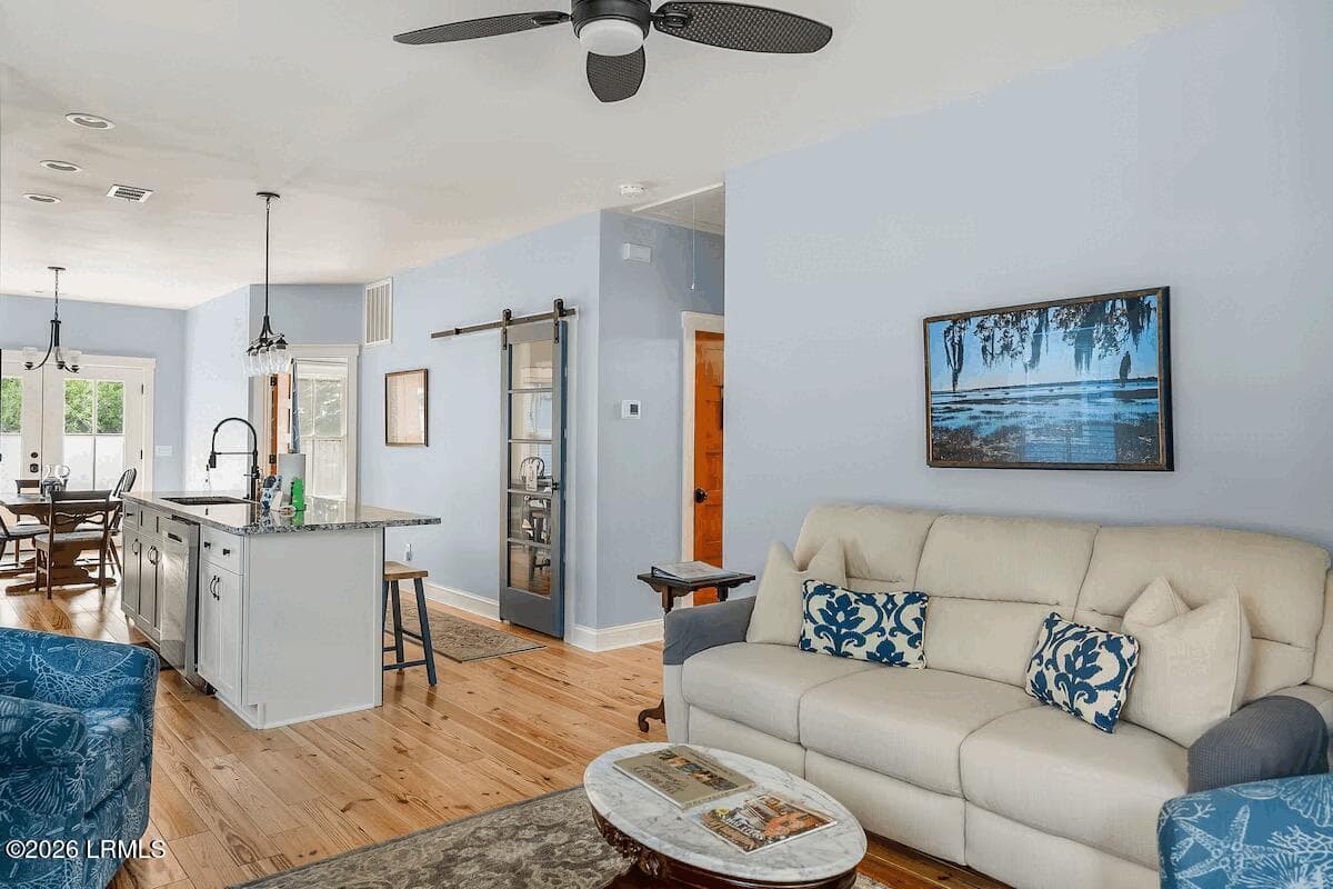 811 Bladen Living room & Kitchen - 811 Bladen Street, Beaufort, SC 29902