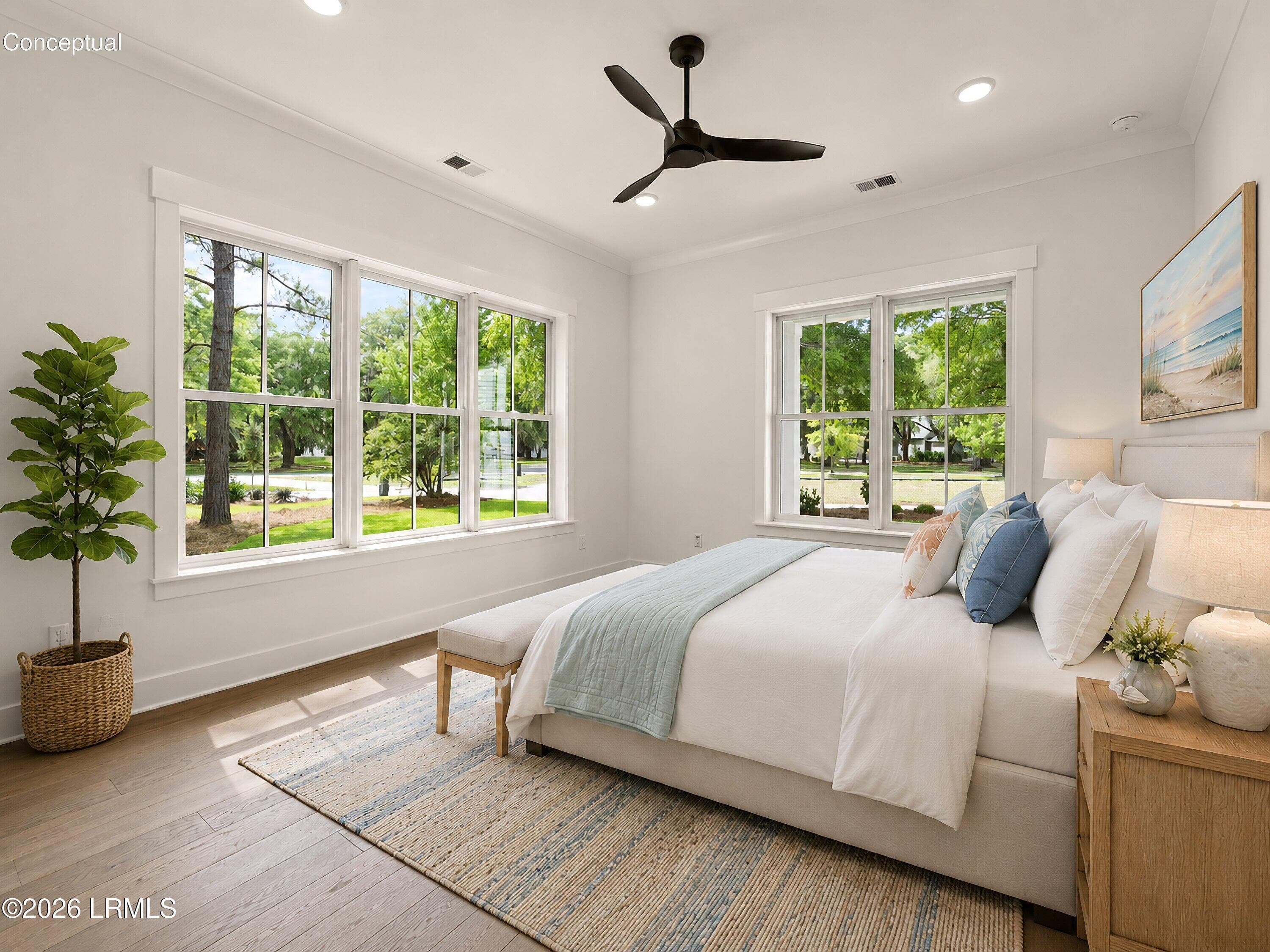 2-Virtually Staged Bedroom - 25 Millers Pond Drive, Beaufort, SC 29907