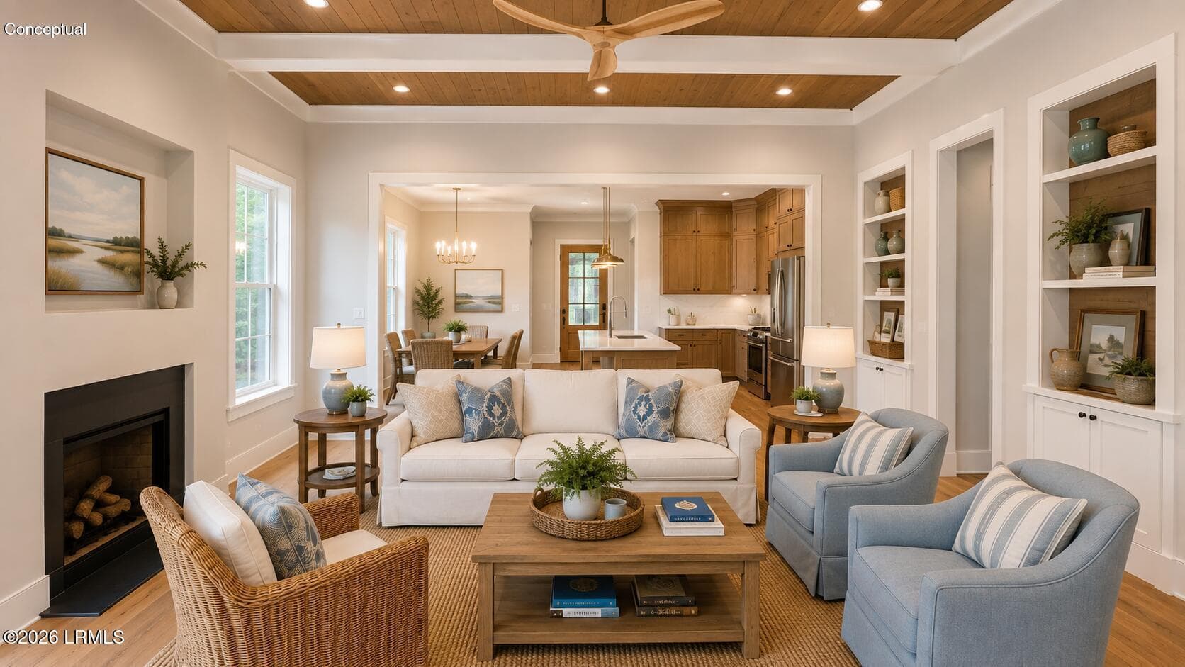 Staged Living area - 4 Flyway Drive, Beaufort, SC 29907