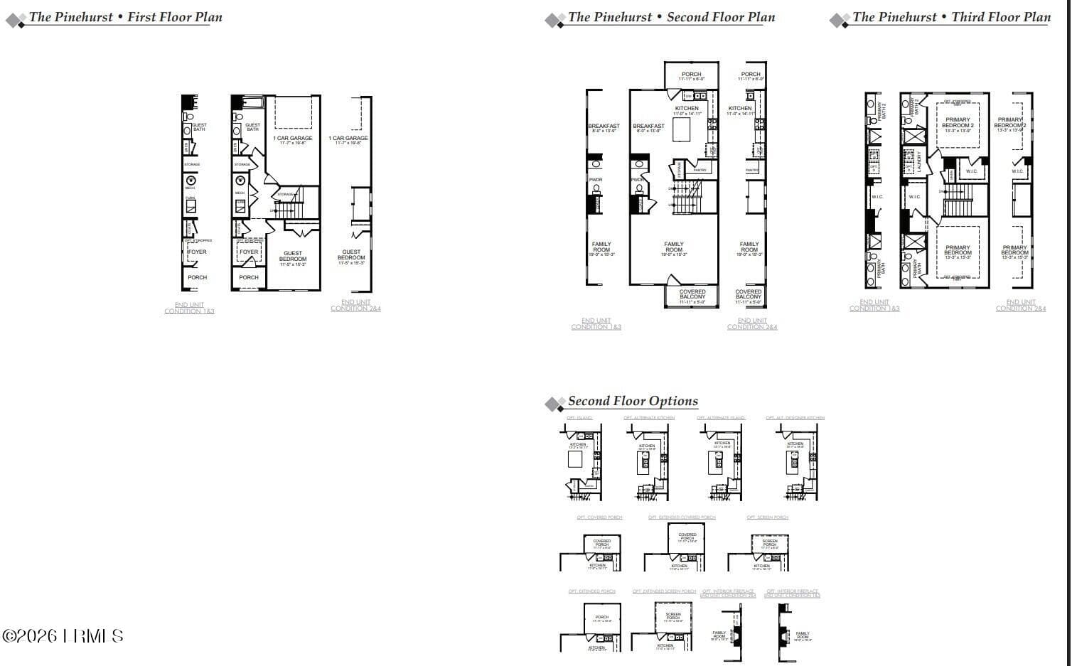 PINEHURST - MLS FLOORPLAN - 414 Parkside Commons, Bluffton, SC 29910