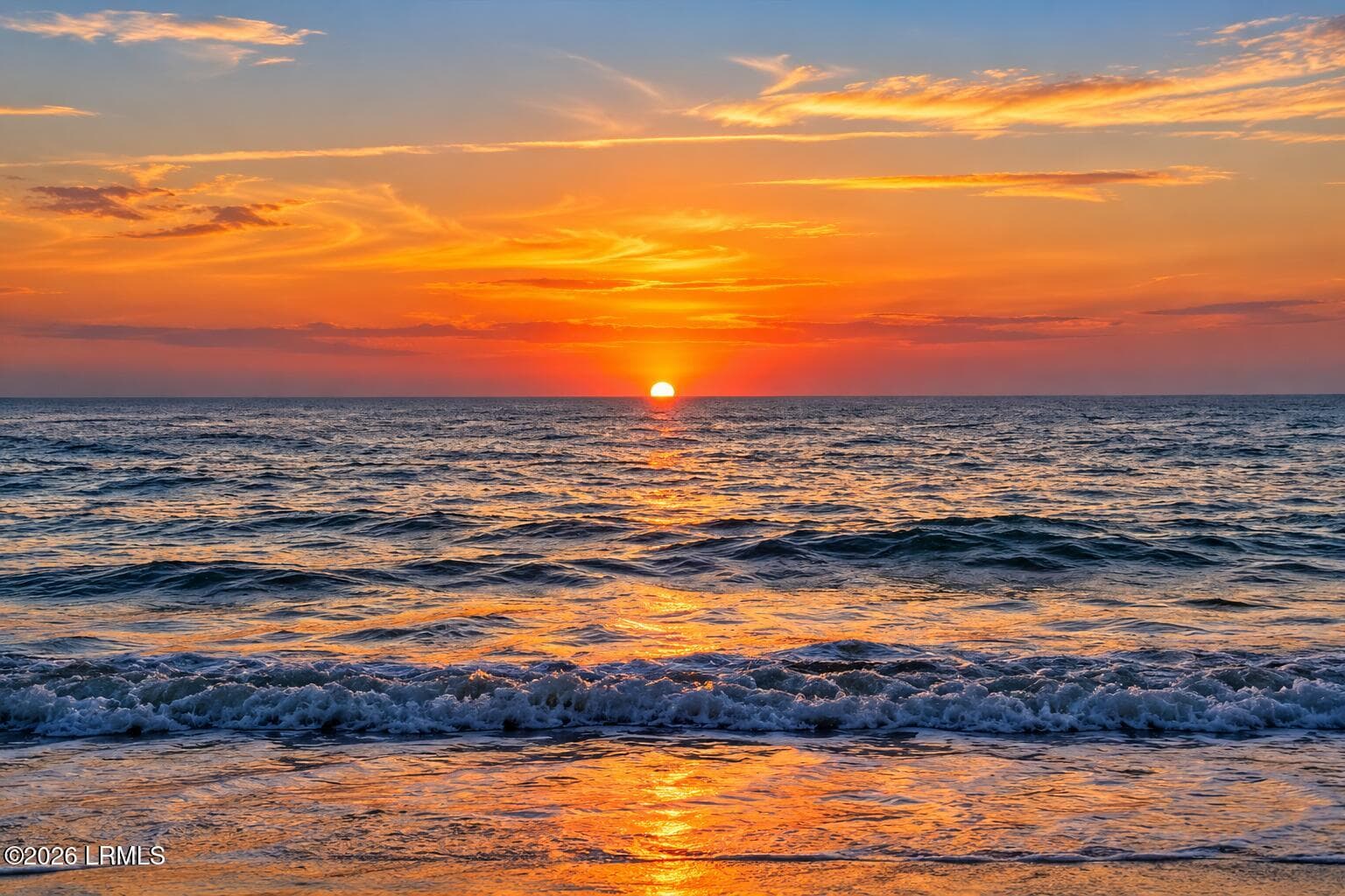 Golden Sunset Over a Tranquil Ocean - 40 Folly Field Road 205b, Hilton Head Island, SC 29928, Hilton Head Island
