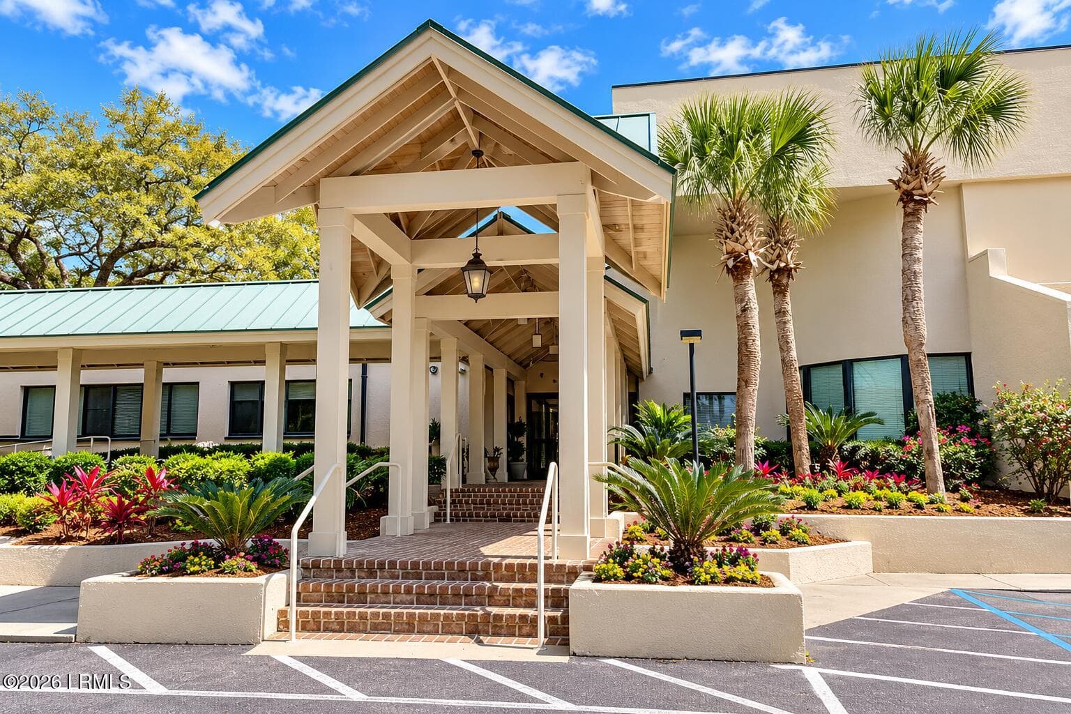 Tropical Gabled Building Entrance - 40 Folly Field Road 205b, Hilton Head Island, SC 29928, Hilton Head Island