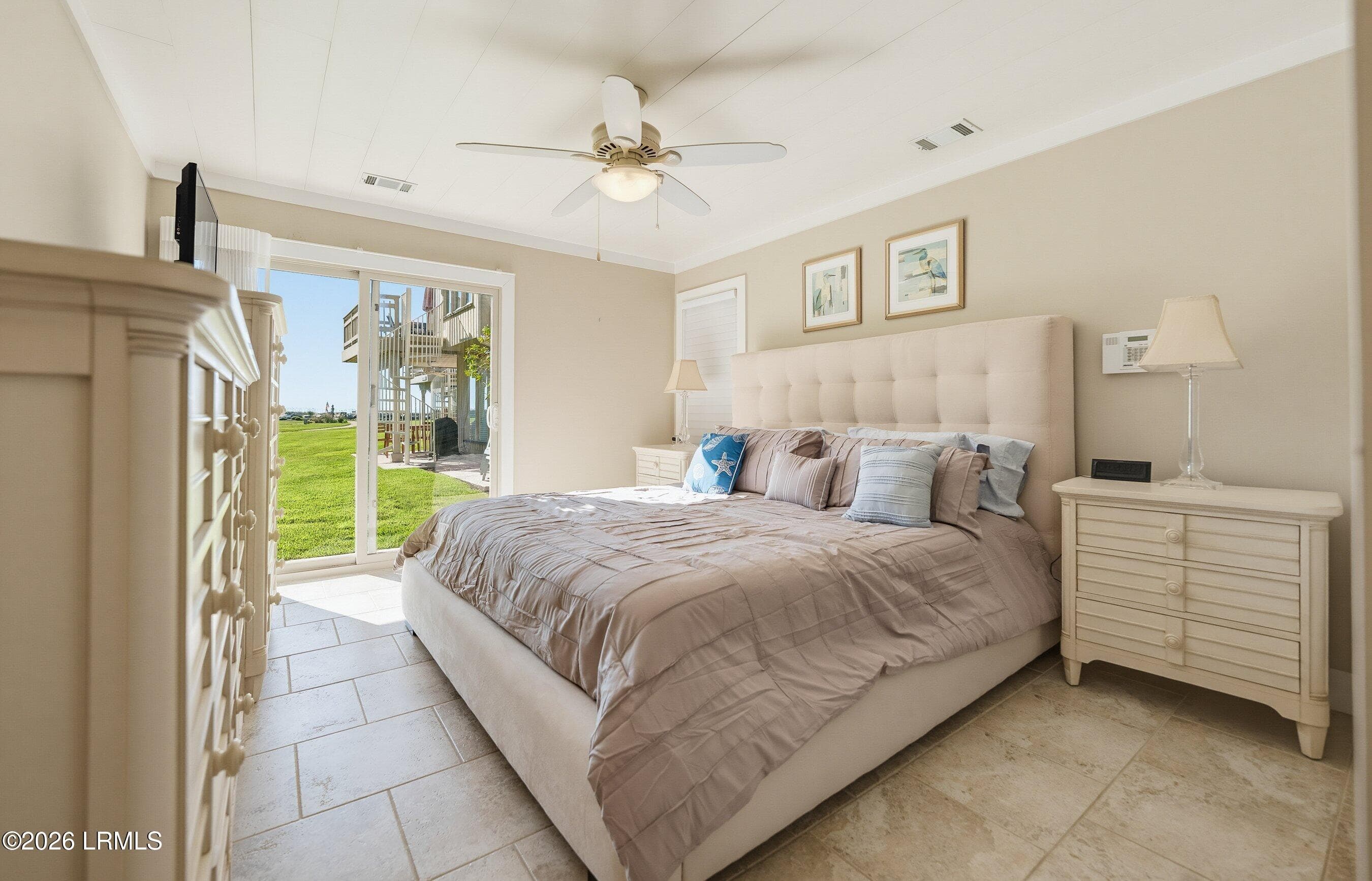 Oceanview bedroom - 119 Captain John Fripp Villa, Fripp Island, SC 29920, Fripp Island