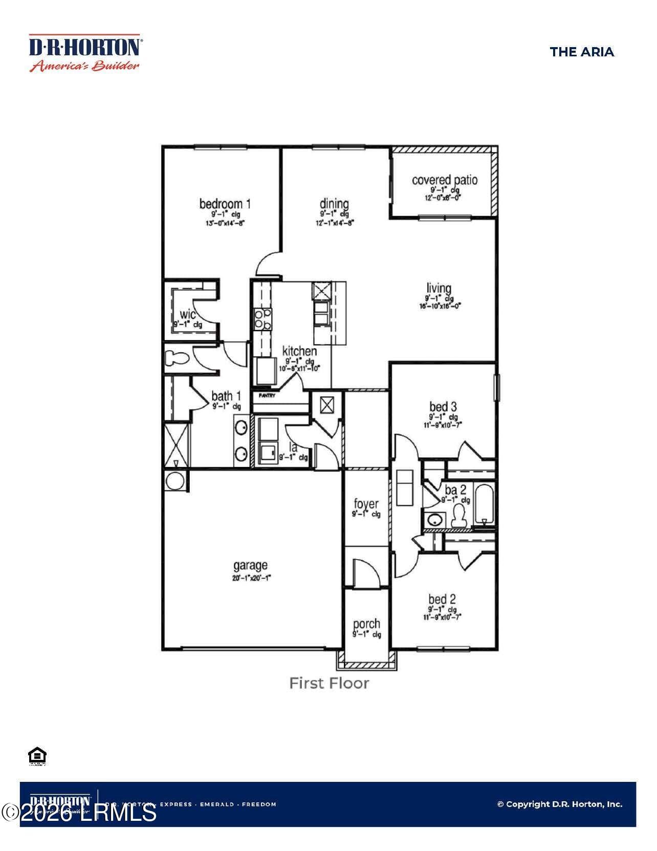 Aria Floorplan - 1156 Sanctuary Drive, Ridgeland, SC 29936
