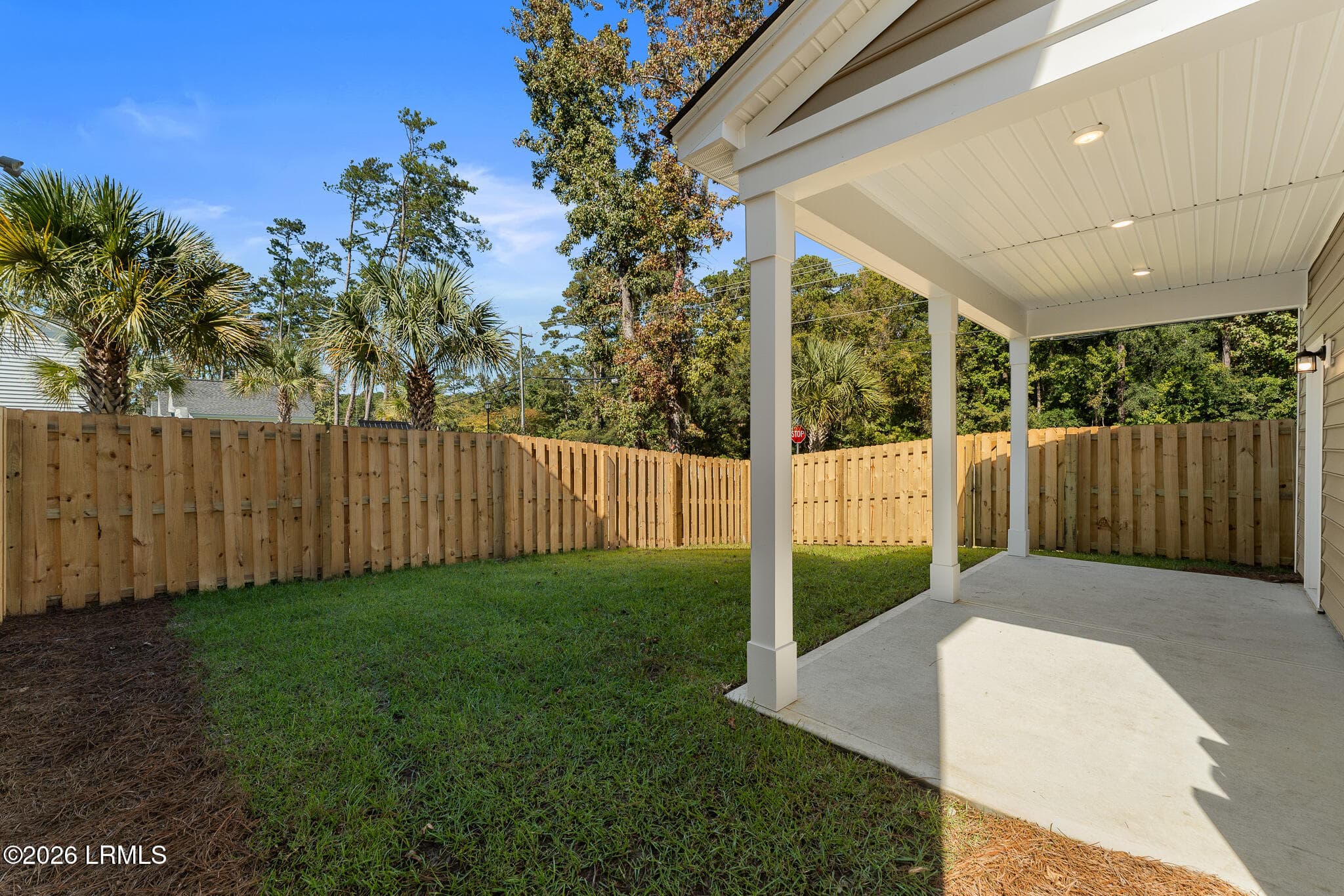 Back Veranda and Fenced Backyard - 25 Rearden Way, Beaufort, SC 29906
