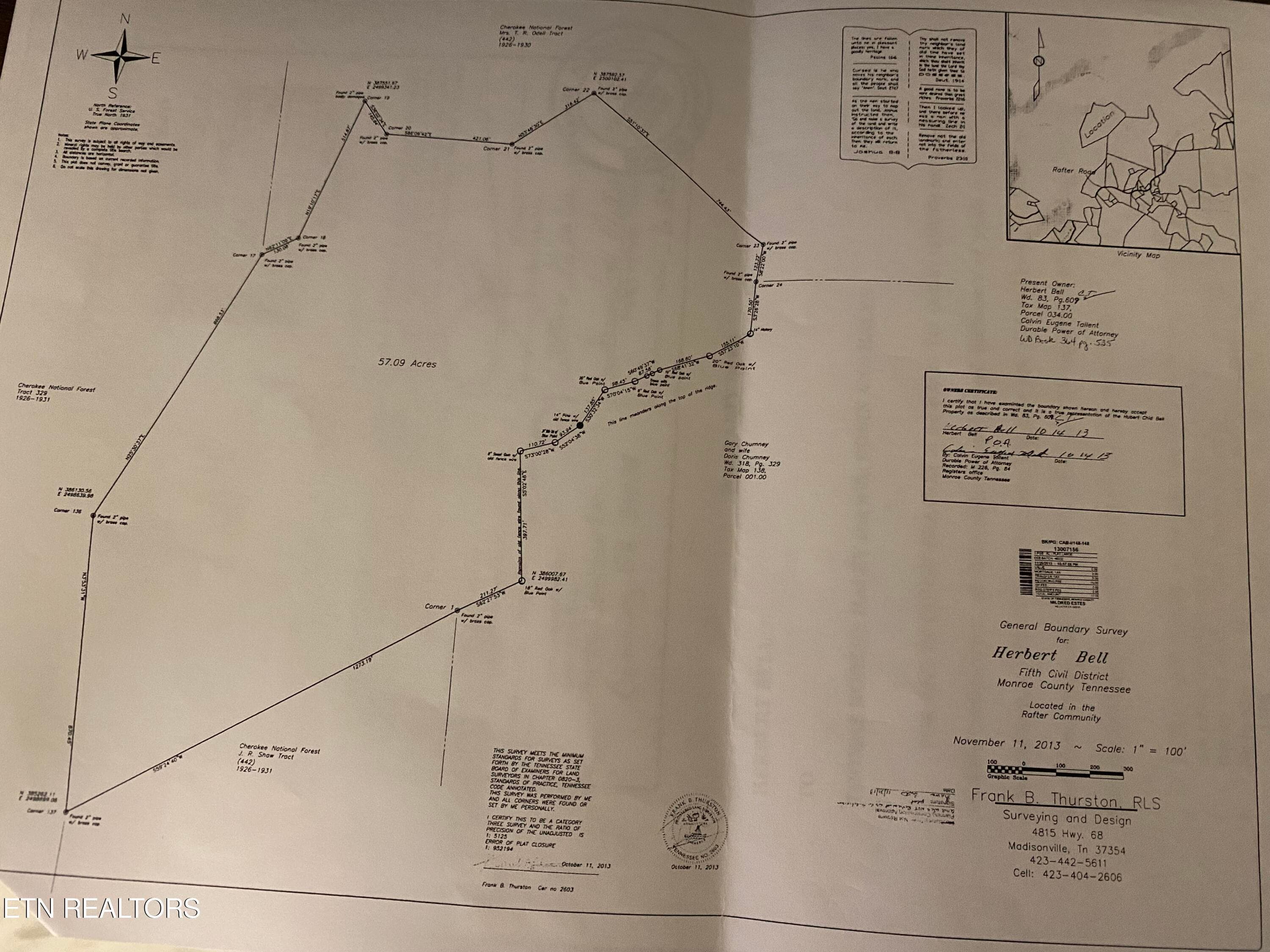 RAFTER SURVEY 2 NEW - 57.09 acs Rafter Rd, Tellico Plains, TN 37385