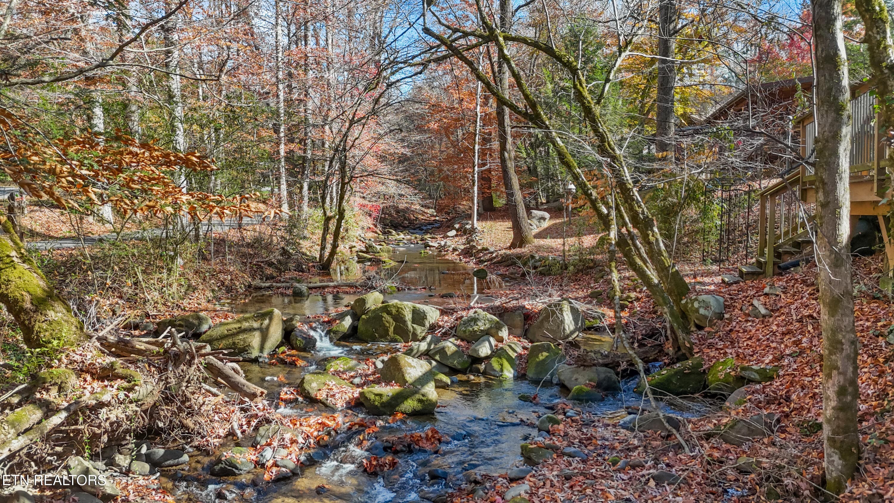 Backyard Creek - 4413 E Scenic Drive, Gatlinburg, TN 37738, Gatlinburg