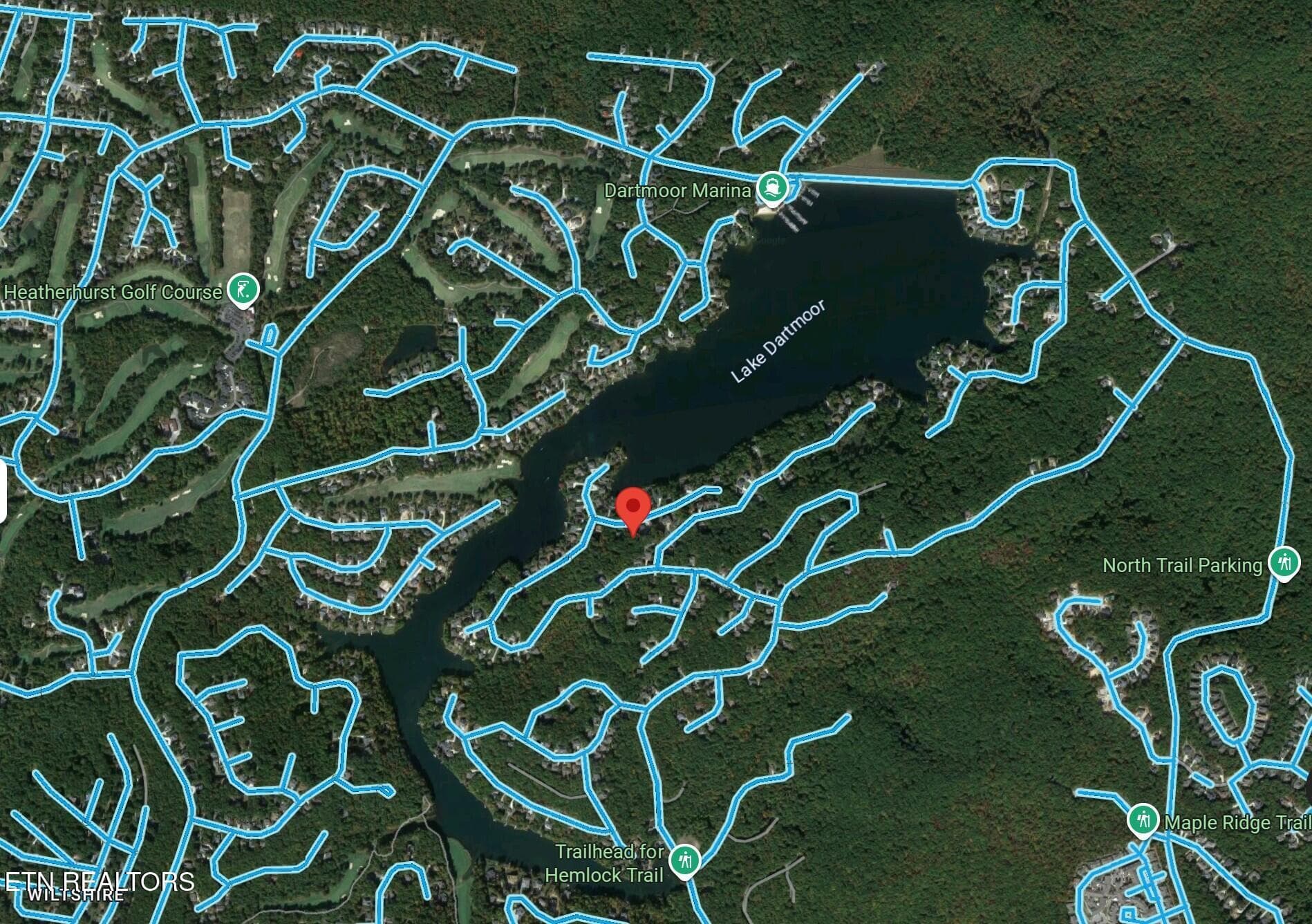 larger map - 36 Markham Terrace, Fairfield Glade, TN 38558
