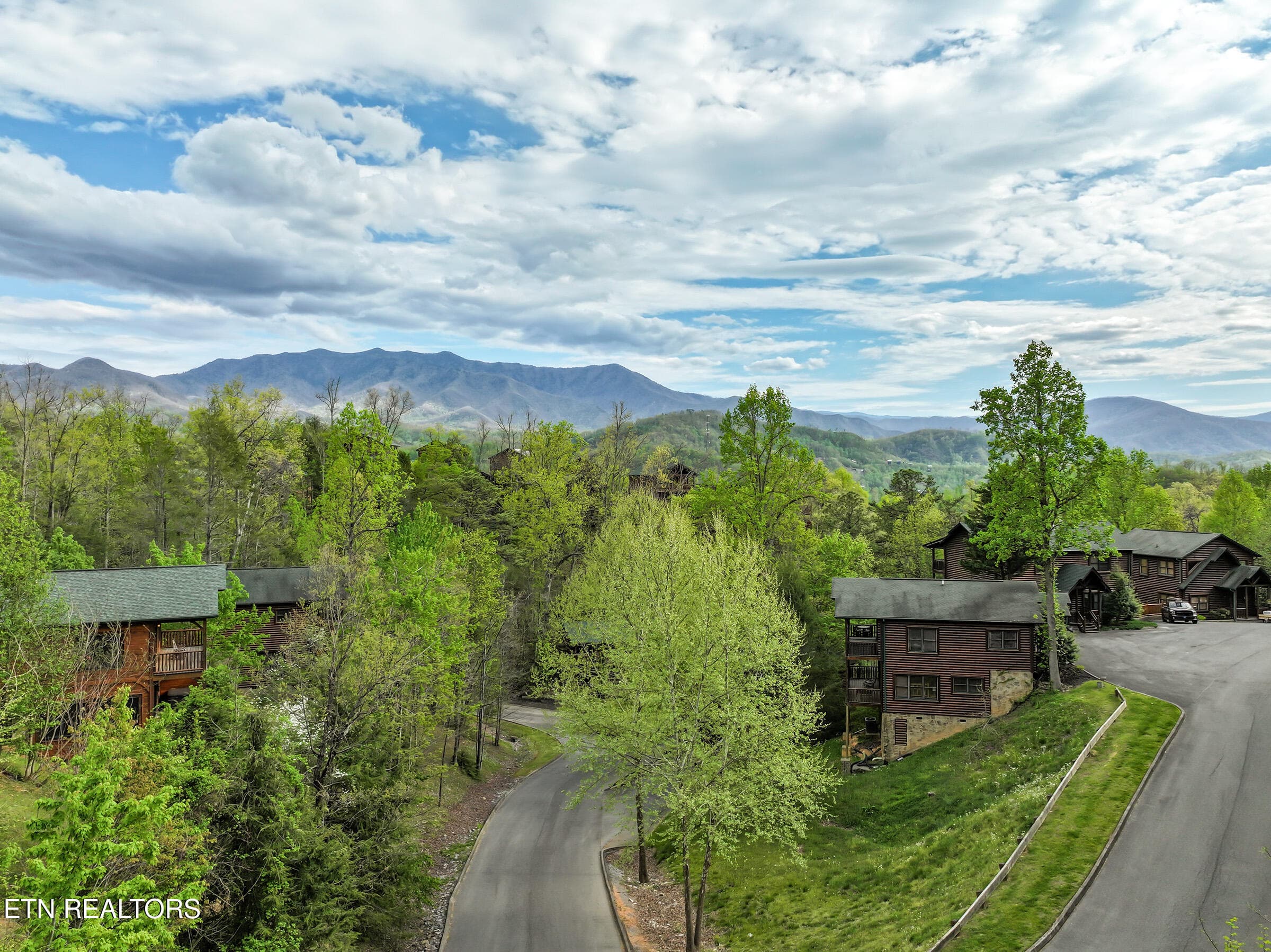 drone view - 714 Mountain Stream Way, Gatlinburg, TN 37738, Gatlinburg
