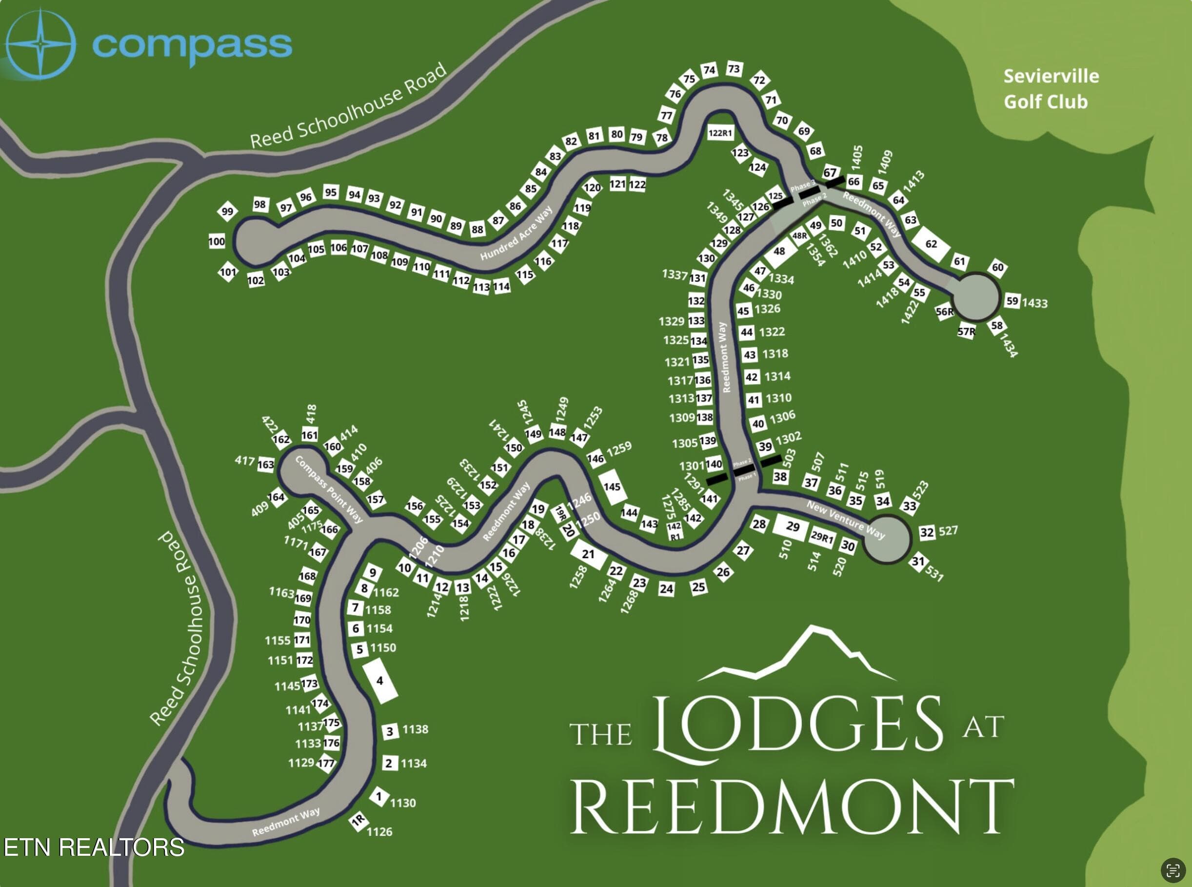 Reedmont map - 410 Compass Point Way, Sevierville, TN 37876, Sevierville