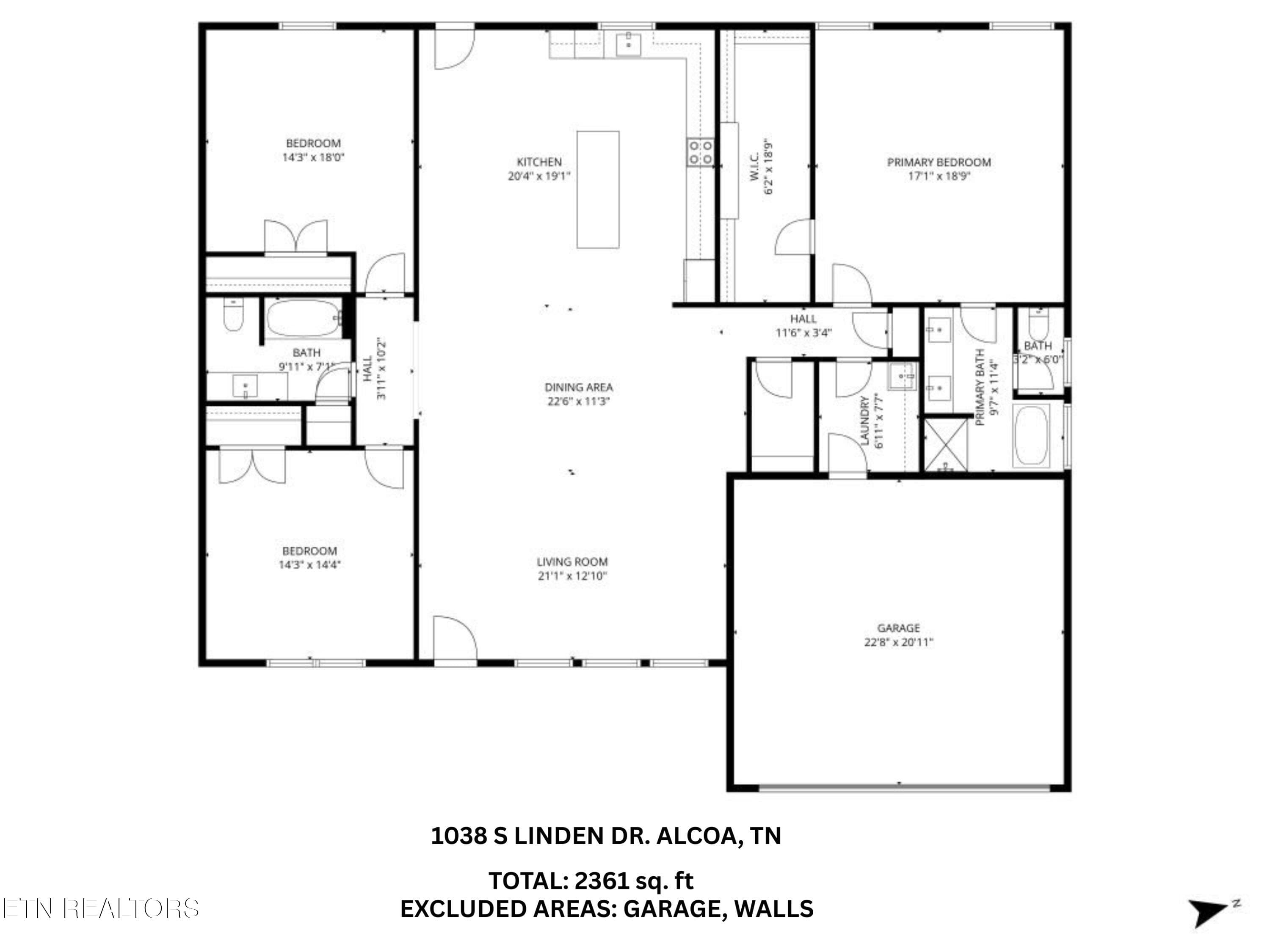 FLOOR PLAN - 1038 N Linden Drive, Alcoa, TN 37701, Alcoa