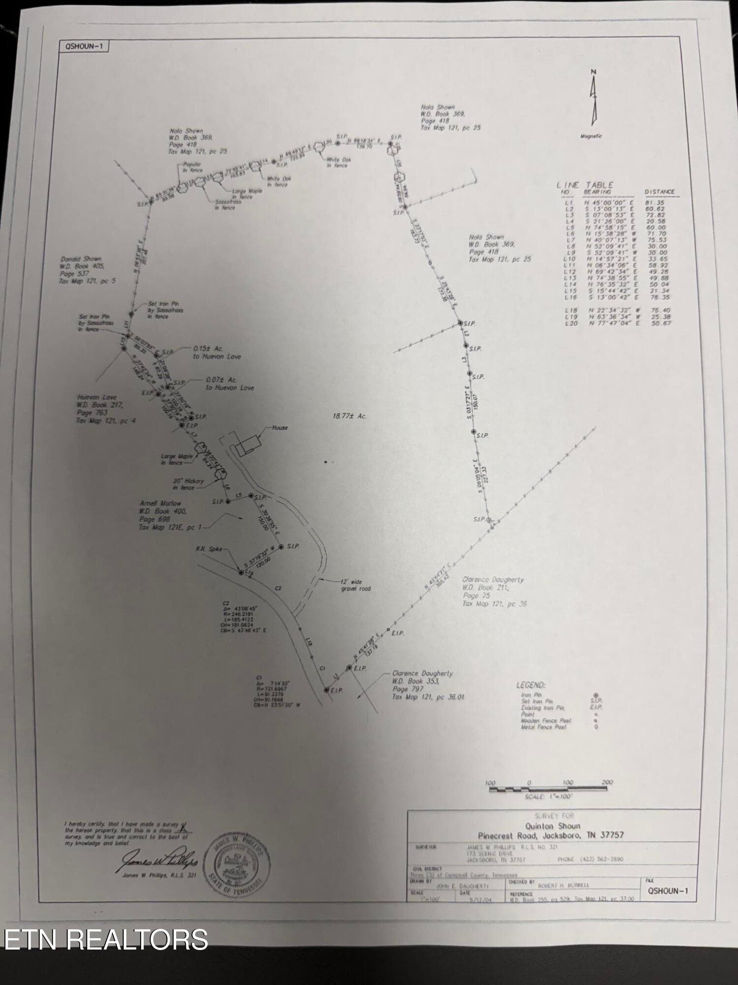 Survey - 2245 Pinecrest Rd, Jacksboro, TN 37757
