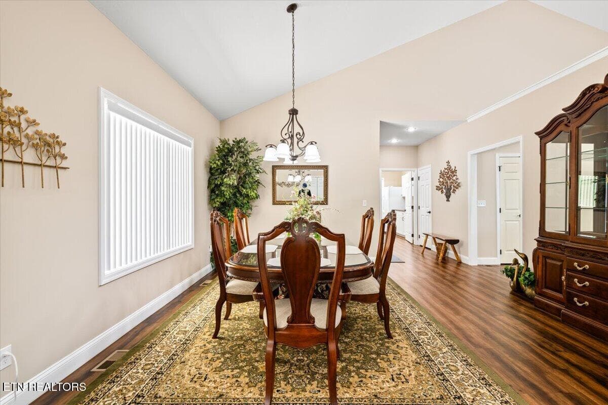 Dining Room Table From Near Front Door - 1380 E Norris Point Rd, LaFollette, TN 37766, LaFollette