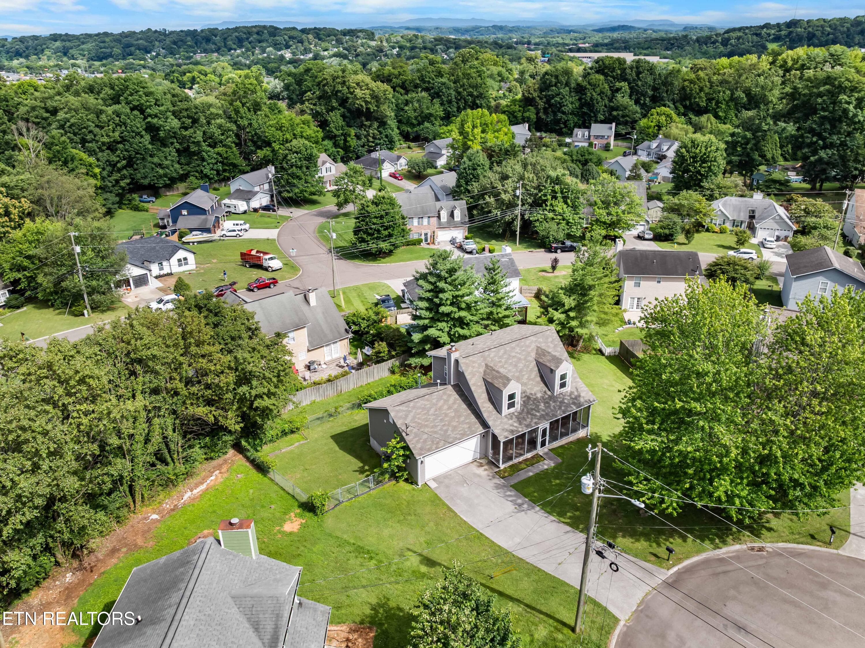 Drone shot of home - 4541 Kinlock Lane, Knoxville, TN 37921, Knoxville