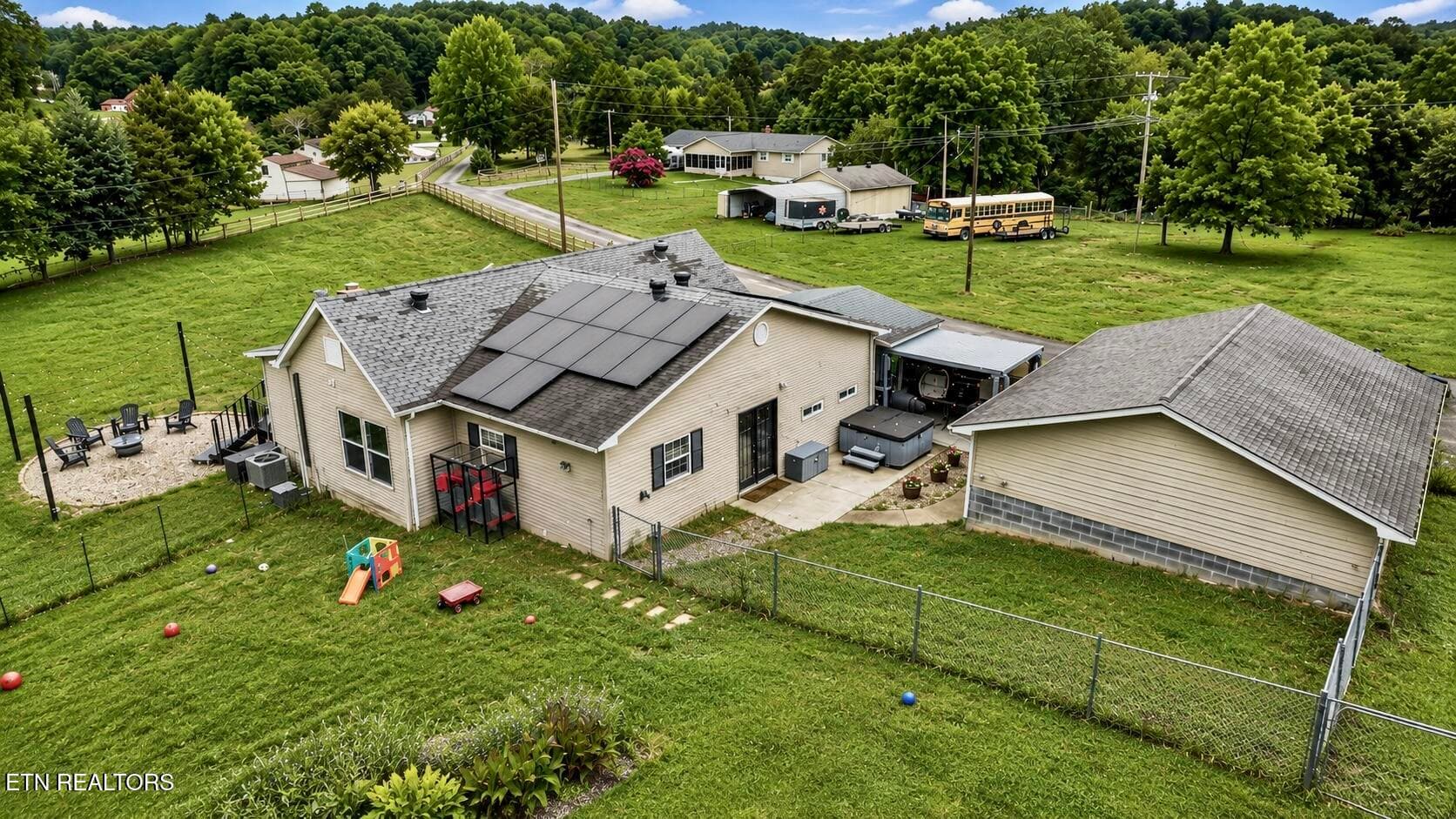 Back Aerial - 119 Springhouse Rd, Powell, TN 37849, Powell