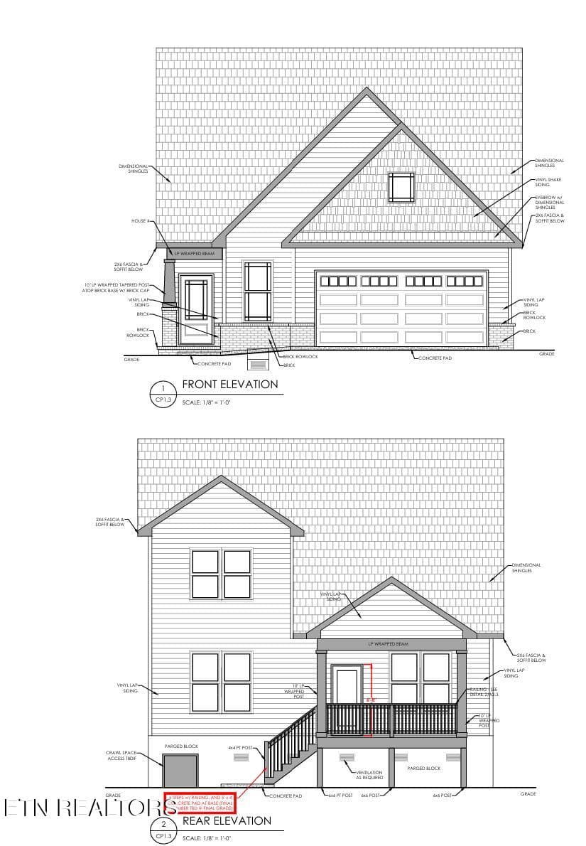 front and rear - 3325 Mountain Aster Drive, Knoxville, TN 37924, Knoxville