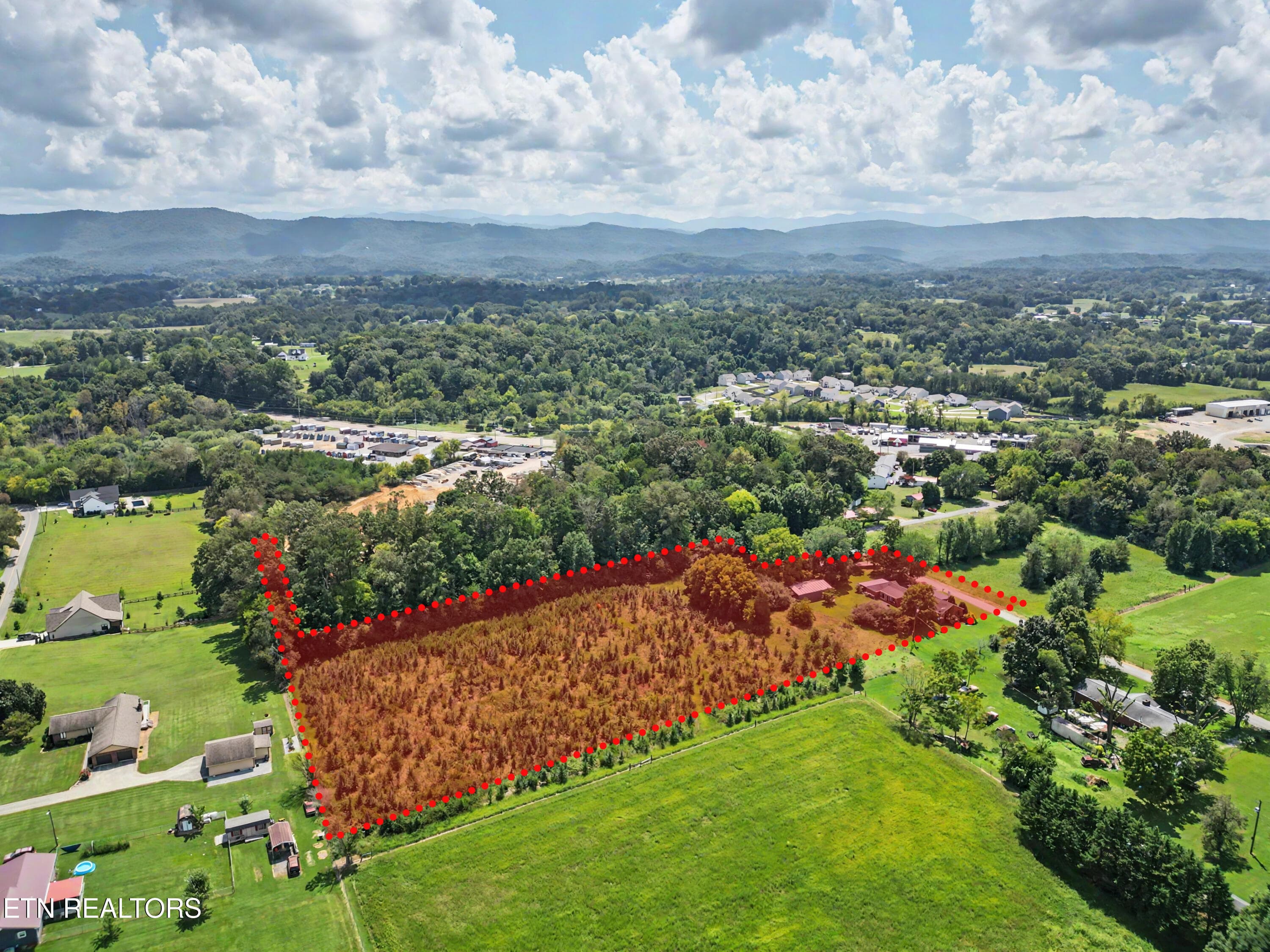 Approximate property lines - 134 Hodges Lane, Maryville, TN 37804