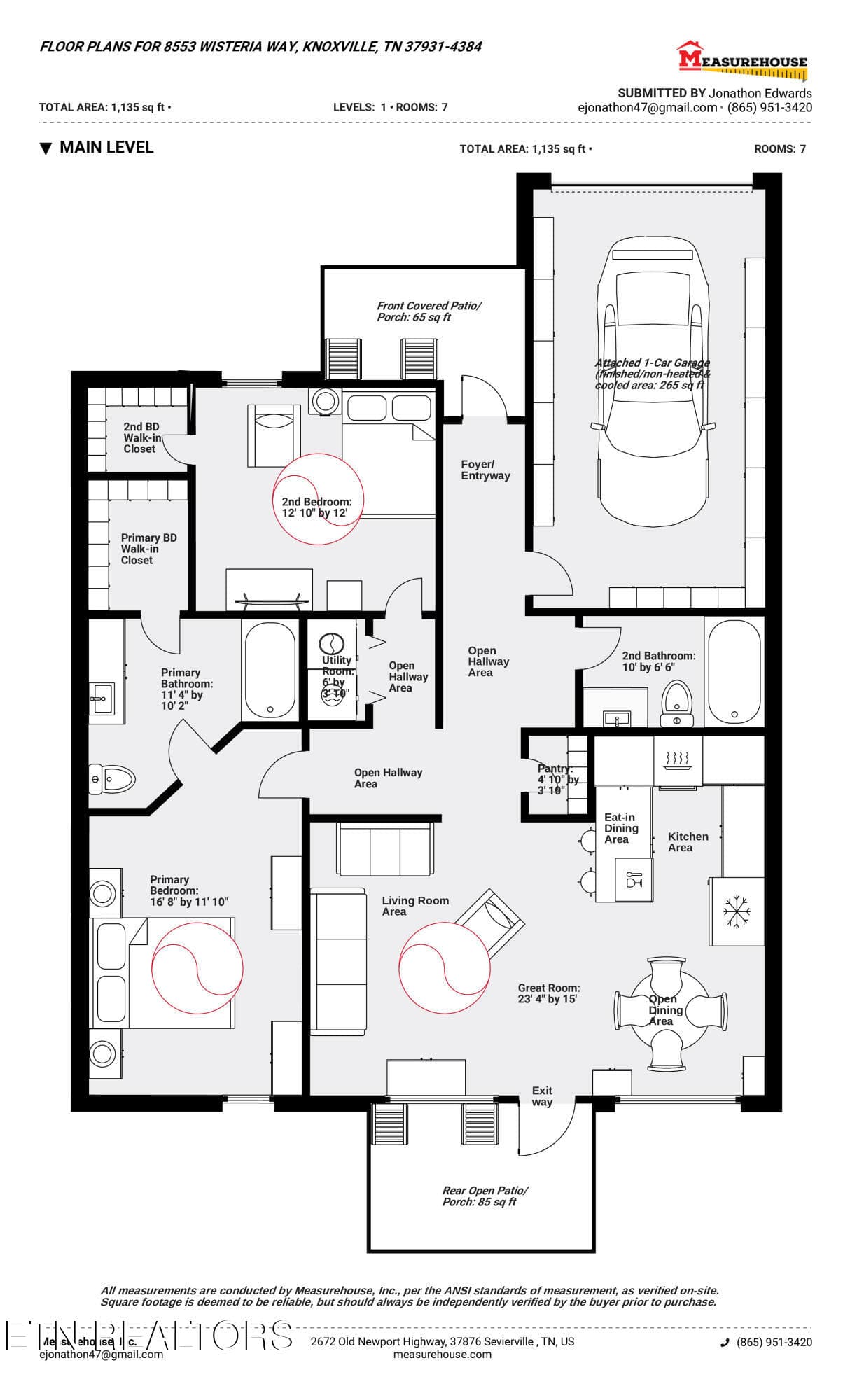 FLOOR PLANS FOR 8553 WISTERIA WAY - 8553 Wisteria Way, Knoxville, TN 37931, Knoxville