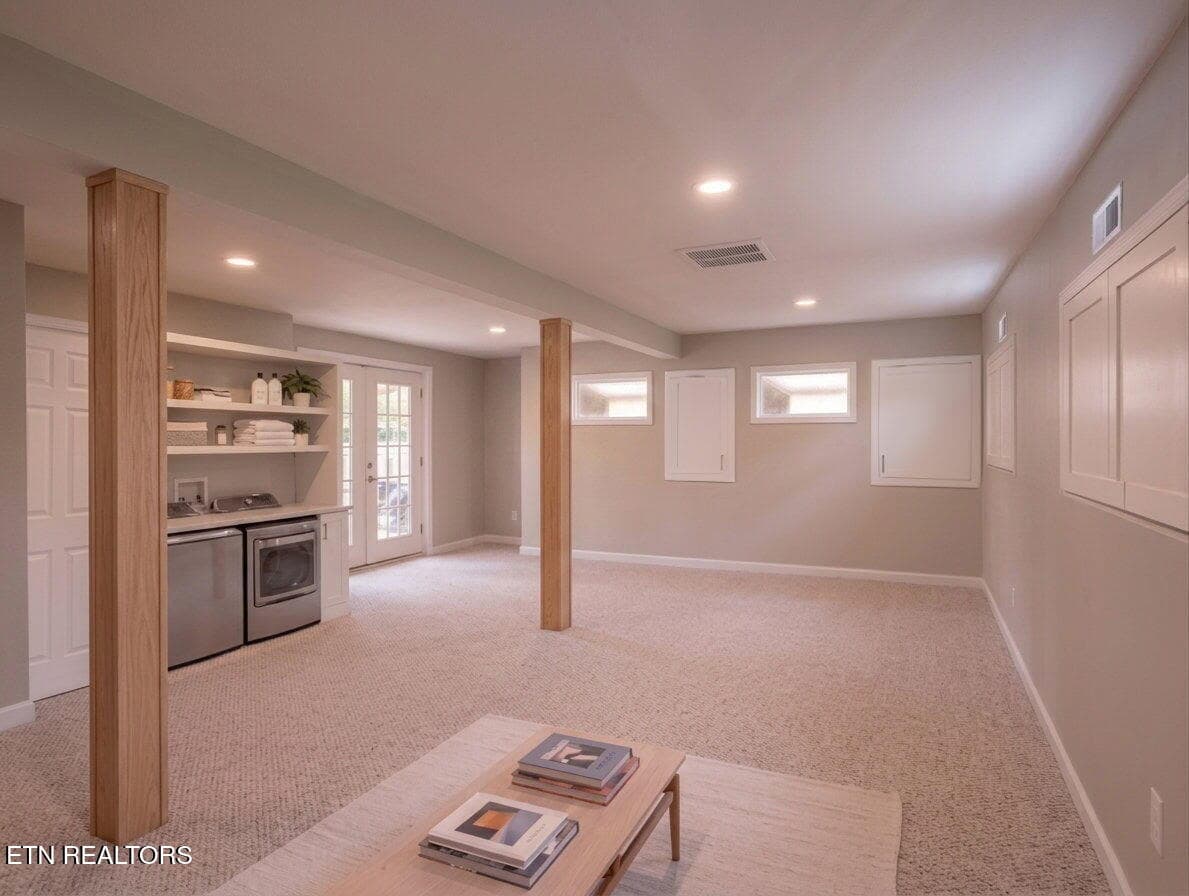 AI rendition of finished basement - 1502 Shadowood Drive, Maryville, TN 37803, Maryville