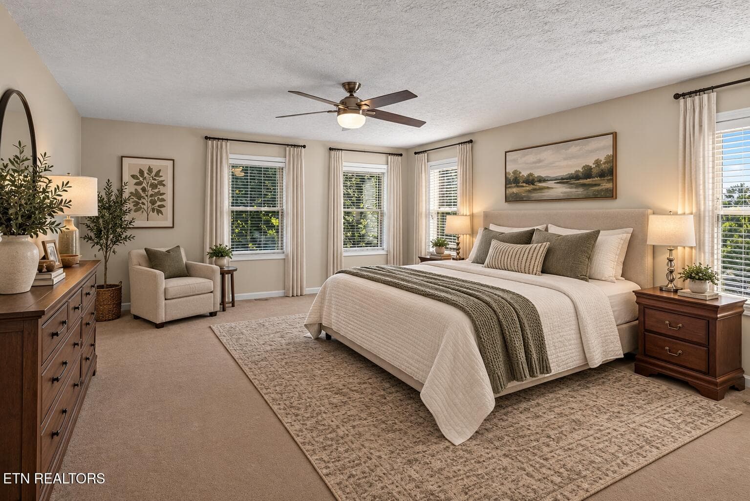 Main Bedroom - Virtually Staged - 12516 Pony Express Drive, Knoxville, TN 37934, Knoxville