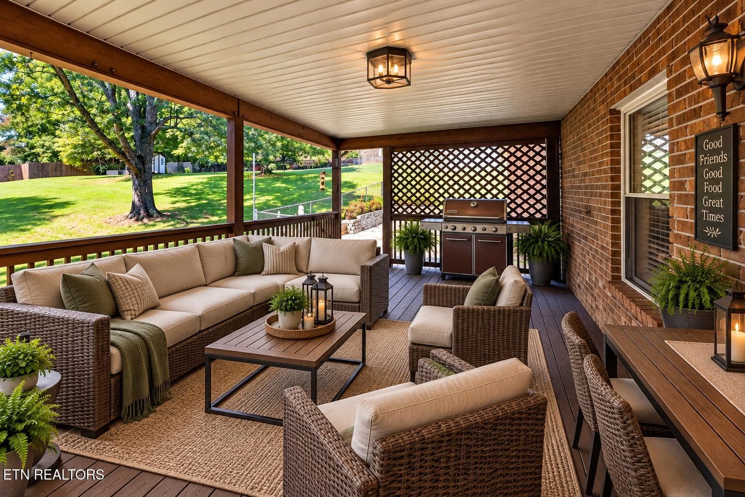 Covered Back Deck - Virtually Staged - 12516 Pony Express Drive, Knoxville, TN 37934, Knoxville