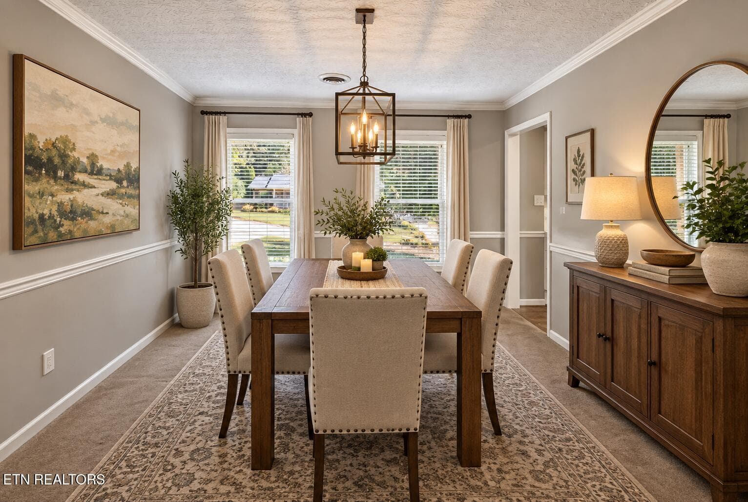Dining Room - Virtually Staged - 12516 Pony Express Drive, Knoxville, TN 37934, Knoxville