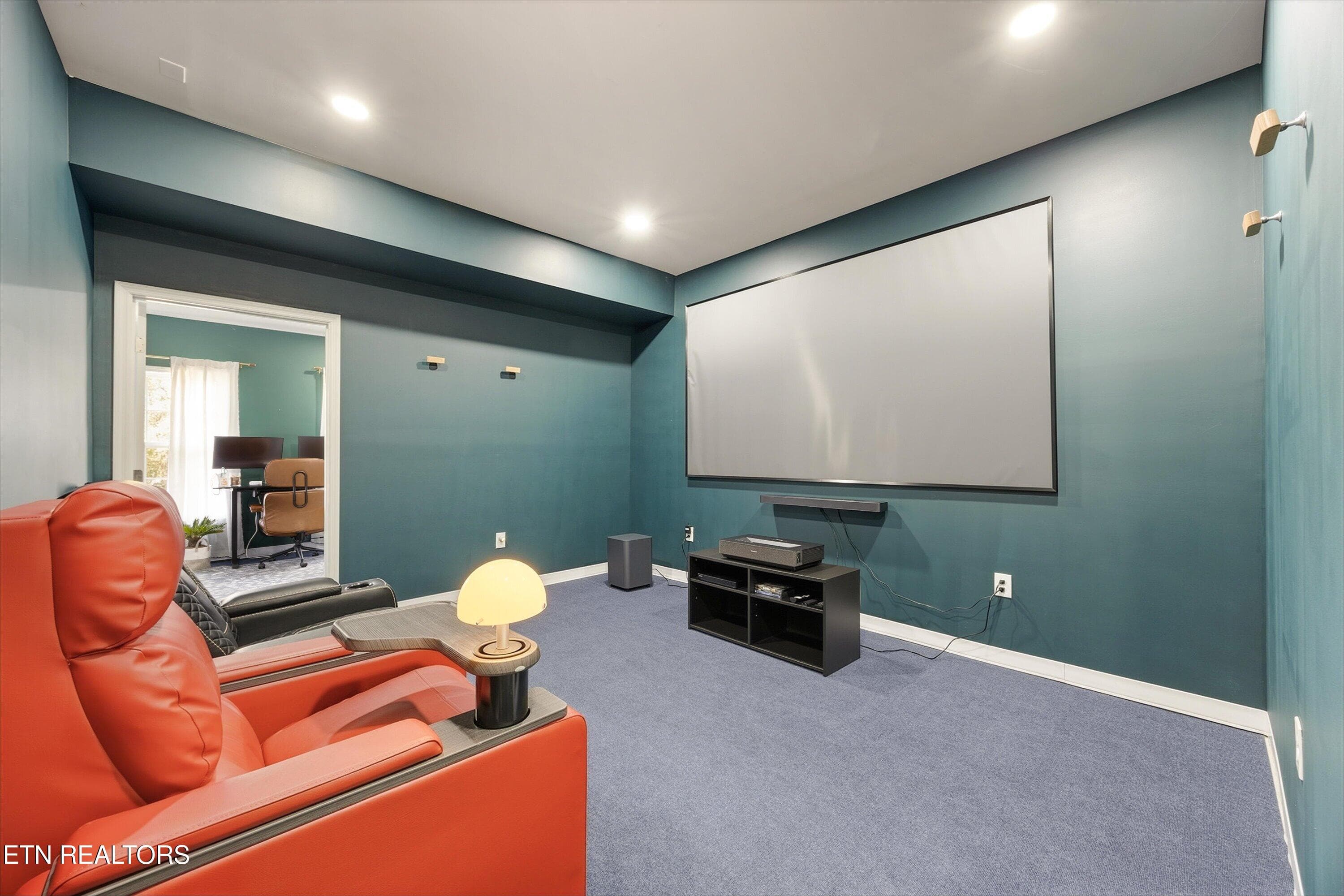 Home Theater with no windows - 6601 Sedgefield Drive, Knoxville, TN 37923, Knoxville