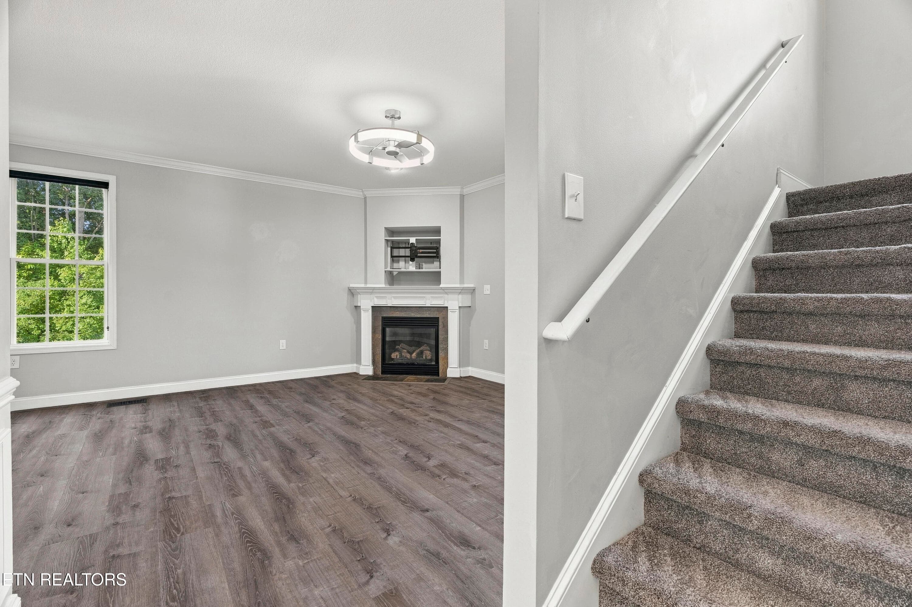 New lighting, paint, & carpet on stairs - 4022 Mountain Vista Rd, Knoxville, TN 37931, Knoxville