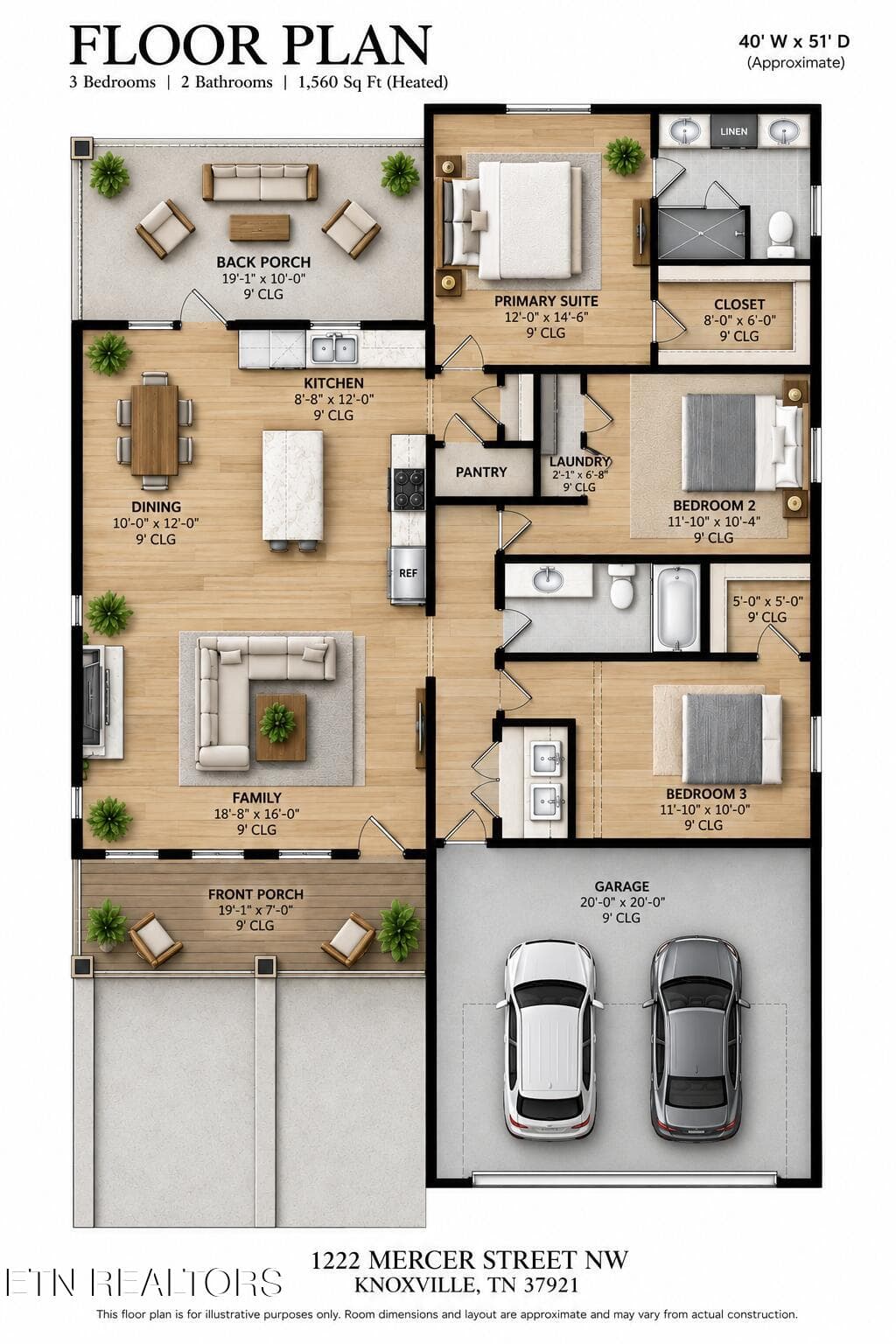 Floor Plan 1222 Mercer - 1222 NW Mercer St, Knoxville, TN 37921, Knoxville