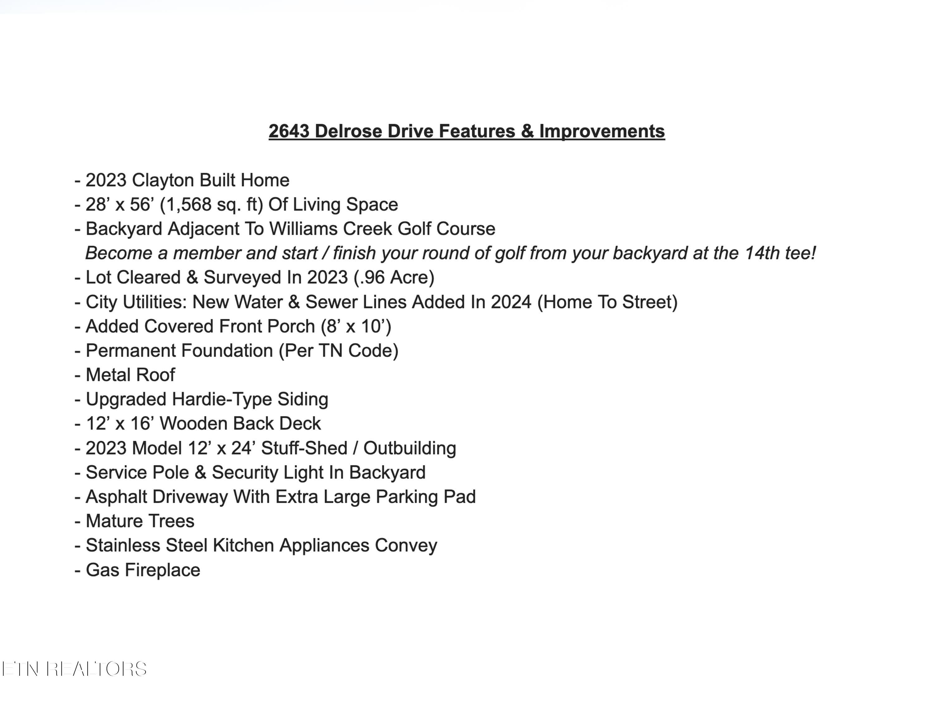 DelroseFeatures&Improvements - 2643 Delrose Drive, Knoxville, TN 37914, Knoxville