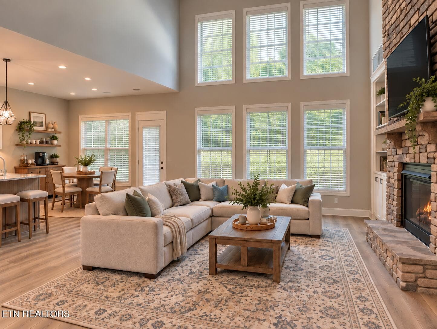 Living Room - Virtually Staged - 1111 Snowy Peak Lane, Knoxville, TN 37922, Knoxville