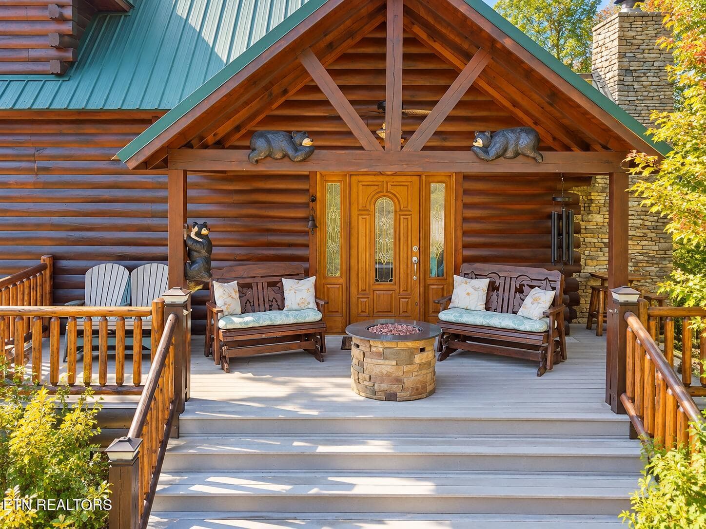 Rustic Autumn Cabin Porch Retreat - 3341 Sugar Maple Loop Rd, Sevierville, TN 37862
