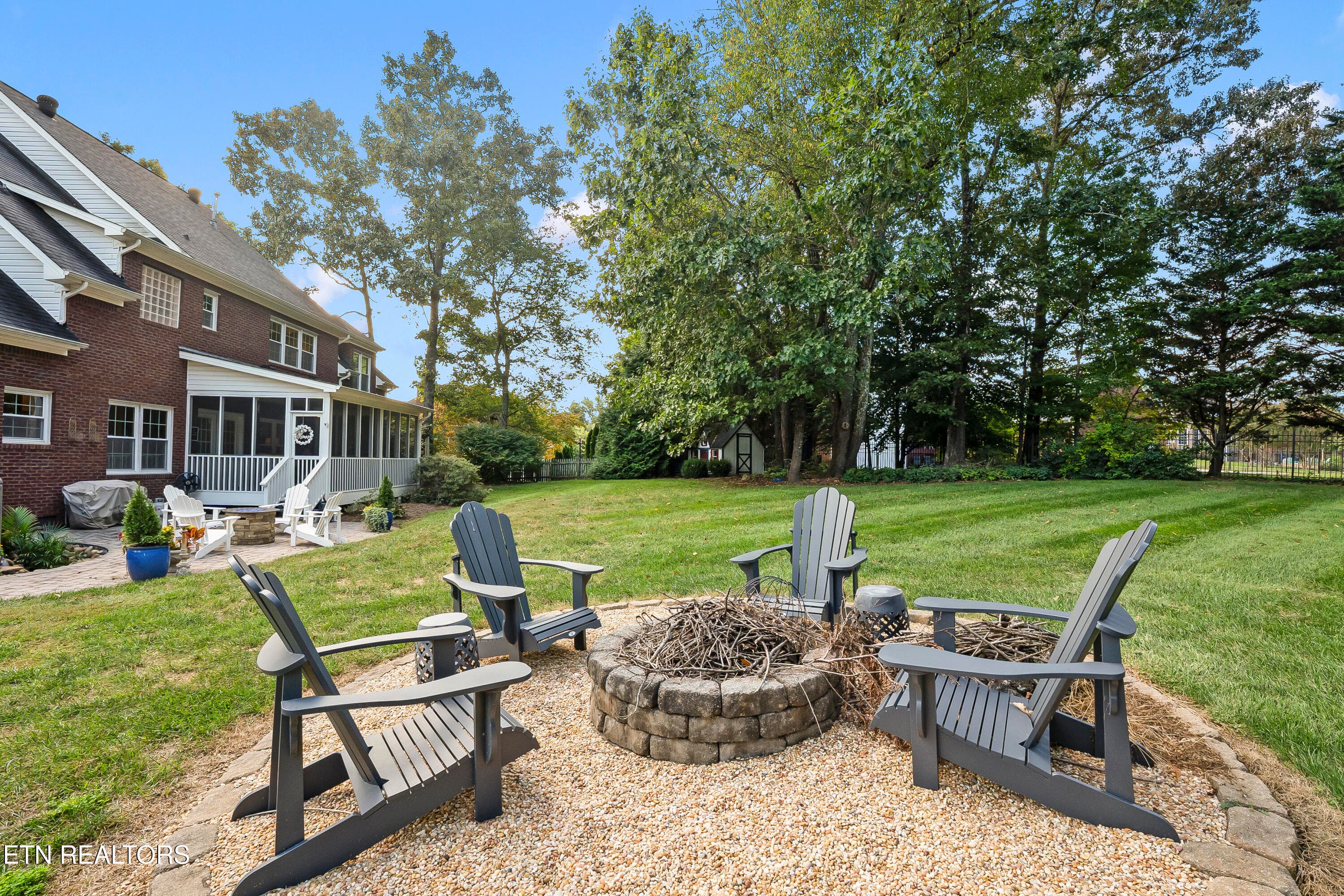 Firepit in Backyard - 12715 Pepperwood Lane, Knoxville, TN 37934, Knoxville