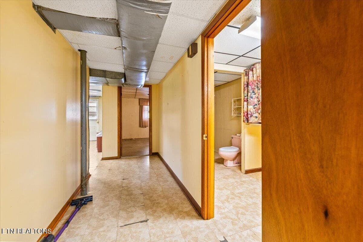 Lower level hall - 166 Scenic Drive, Jacksboro, TN 37757, Jacksboro