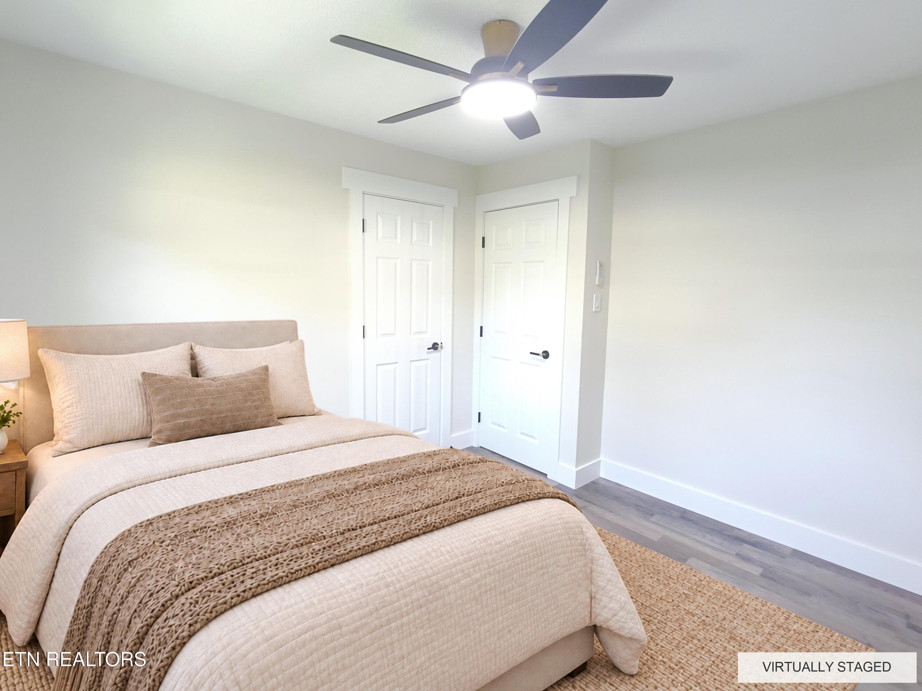 11_Bedroom_2_Door_View_VIRTUAL_STAGED - 5819 Wilkerson Rd, Knoxville, TN 37912, Knoxville