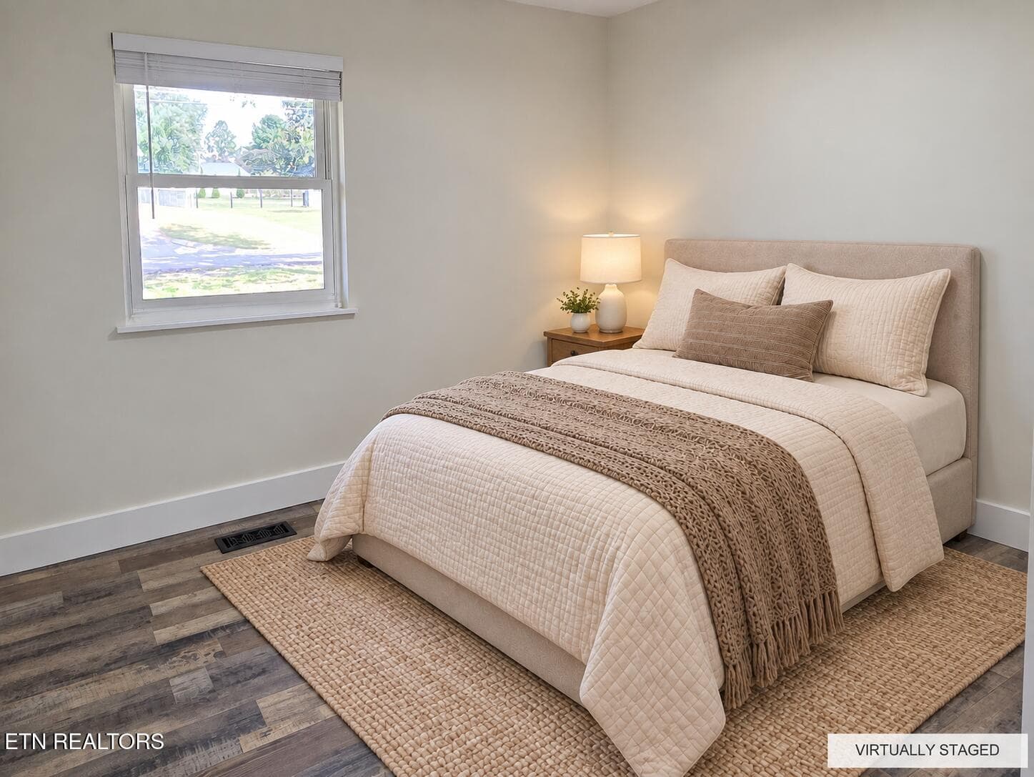 12_Bedroom_2_Window_View_VIRTUAL_STAGED - 5819 Wilkerson Rd, Knoxville, TN 37912, Knoxville
