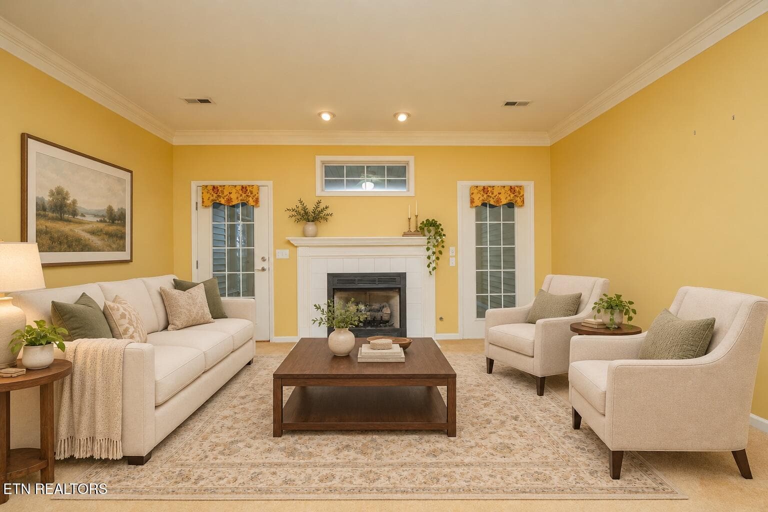 Living Room 2 _ Virt Staged - 11204 Kilpatrick Way, Knoxville, TN 37932
