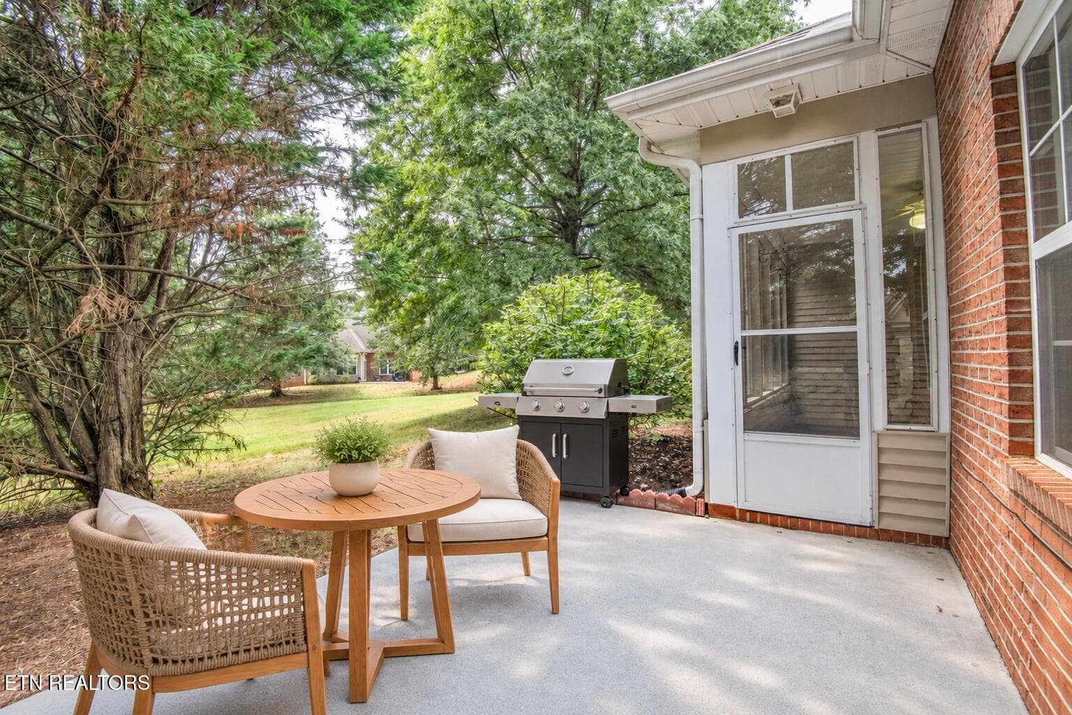 Patio Grill and Teak Bistro Set-3 - 11204 Kilpatrick Way, Knoxville, TN 37932