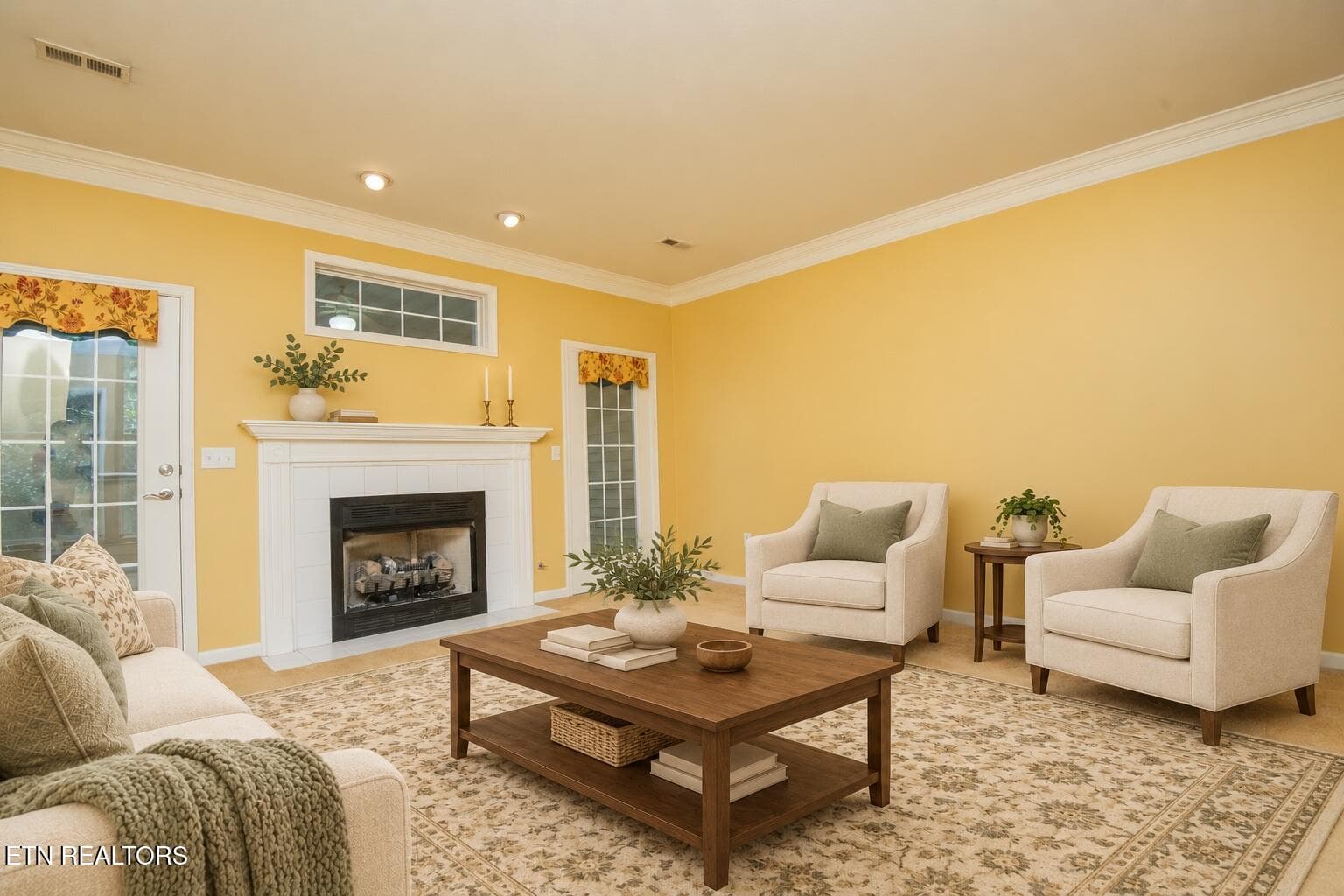 Living Room _ Virt Staged - 11204 Kilpatrick Way, Knoxville, TN 37932
