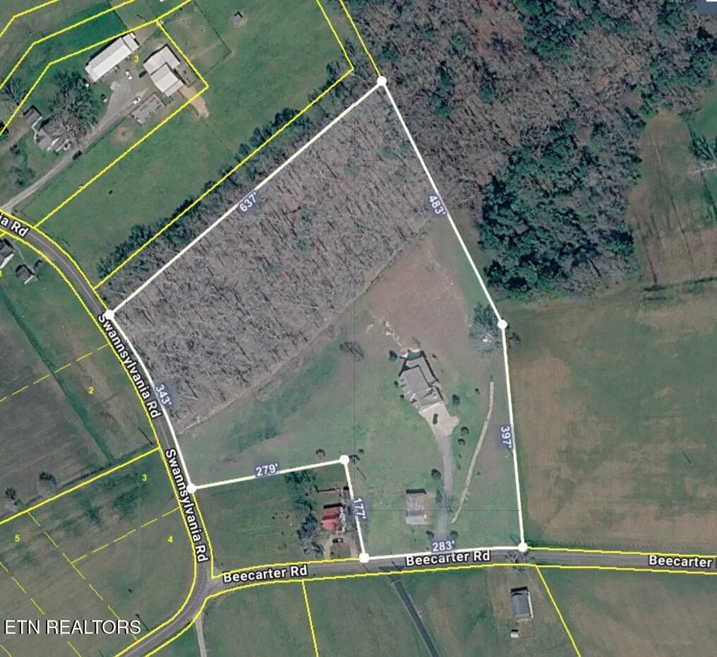 Acreage Boundary - 3068 Beecarter Rd, Dandridge, TN 37725, Dandridge
