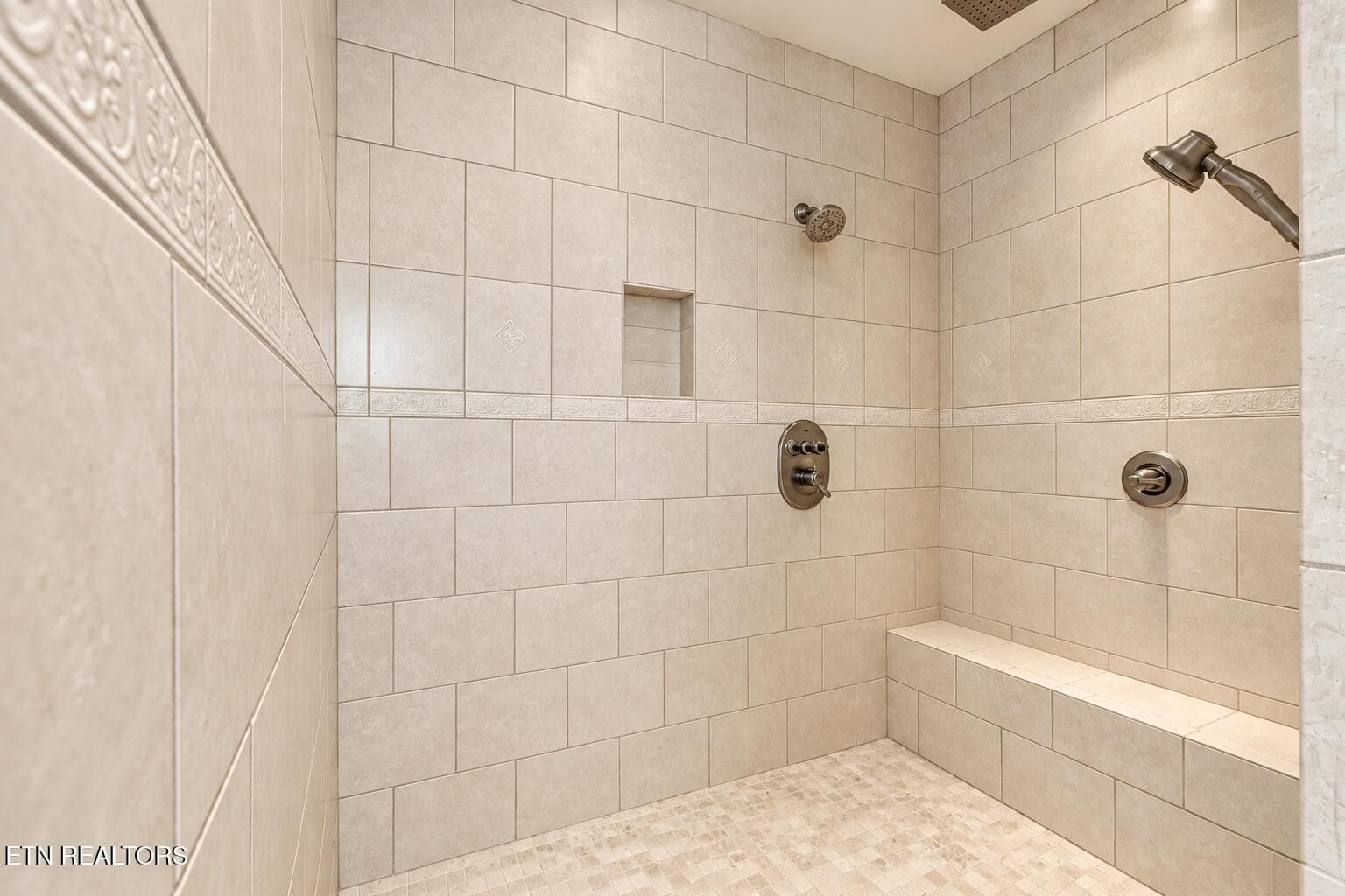 Luxurious Neutral Tile Walk-In Shower - 2760 River Island Blvd, Kodak, TN 37764, Kodak