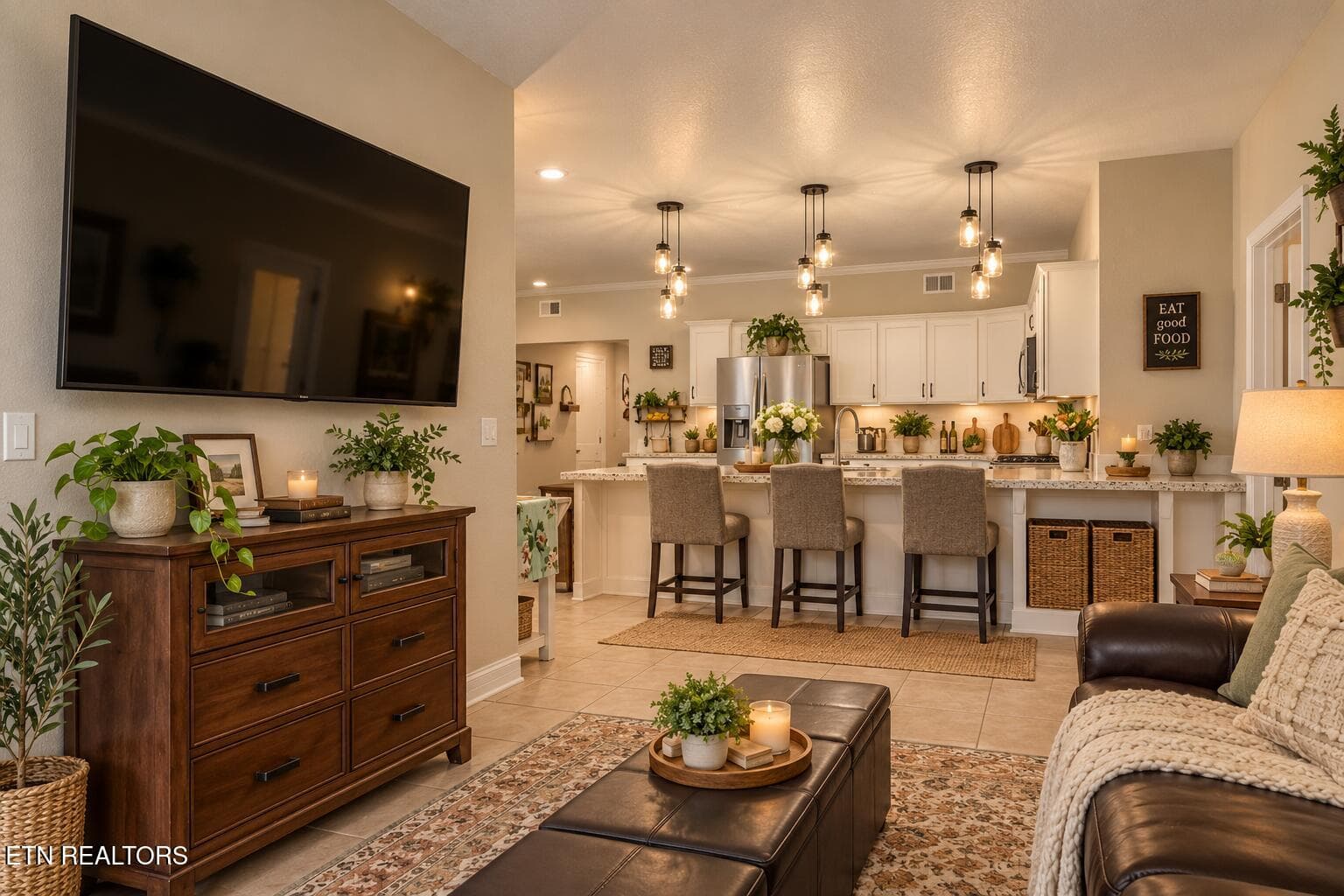 Warm Open-Plan Living and Kitchen - 2760 River Island Blvd, Kodak, TN 37764, Kodak