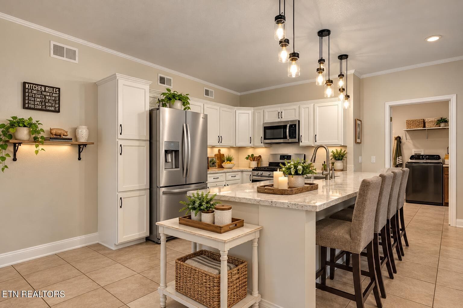 Bright Modern Farmhouse Kitchen Interior - 2760 River Island Blvd, Kodak, TN 37764, Kodak