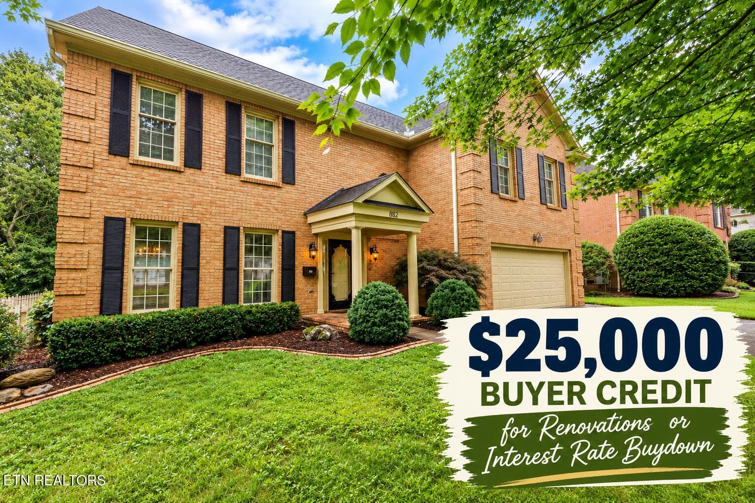 $25,000 Buyer Credit Home Exterior - 882 Hansmore Place, Knoxville, TN 37919, Knoxville