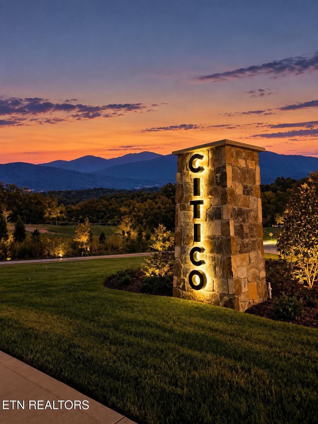 Citico Sign Night Pic - 106 Federal Ferry Circle, Vonore, TN 37885, Vonore