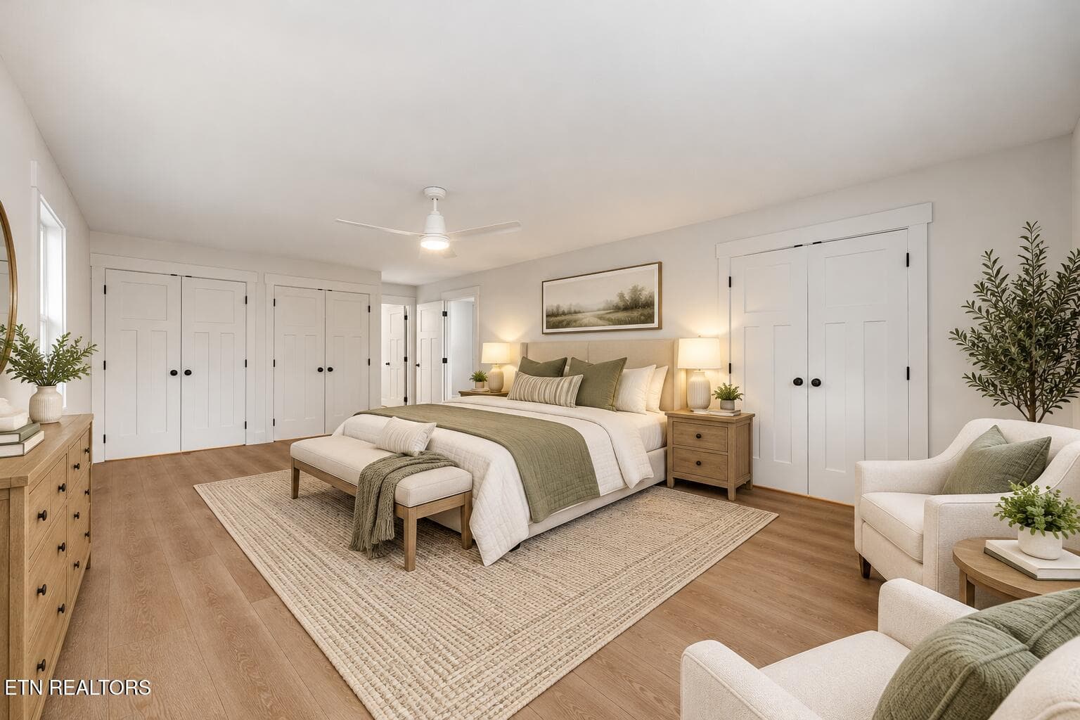 master bedroom virtually staged - 1504 Roane State Hwy, Kingston, TN 37763