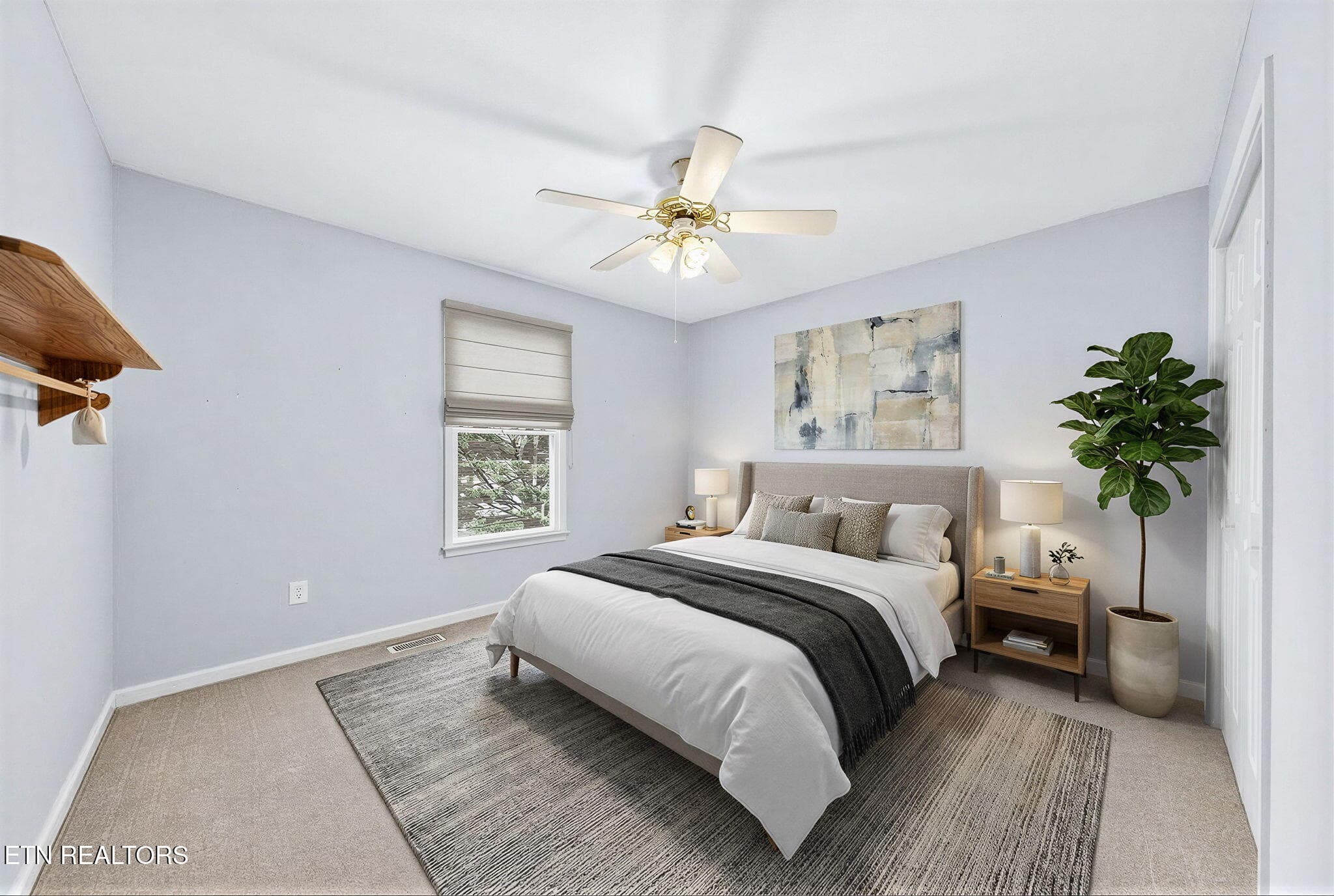 Virtually Staged Bedroom 2 - 15 Ridge Crest Circle, Crossville, TN 38558, Crossville