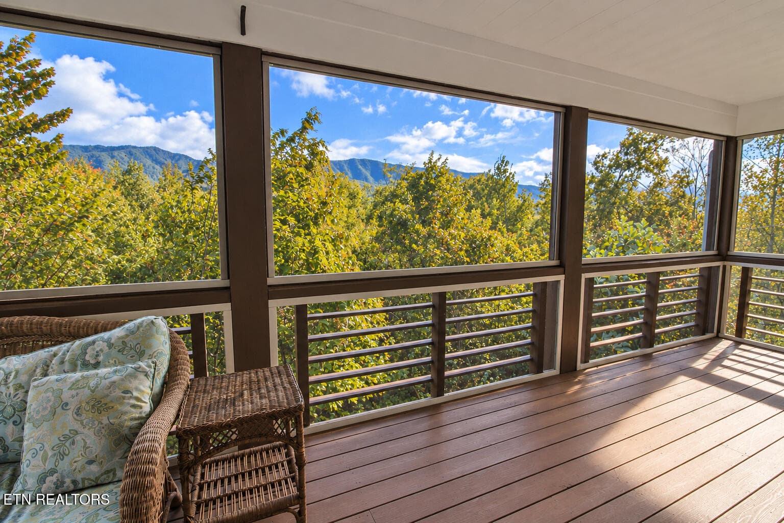 screened_porch_mountain_panorama - 504 Matterhorn Drive, Gatlinburg, TN 37738, Gatlinburg