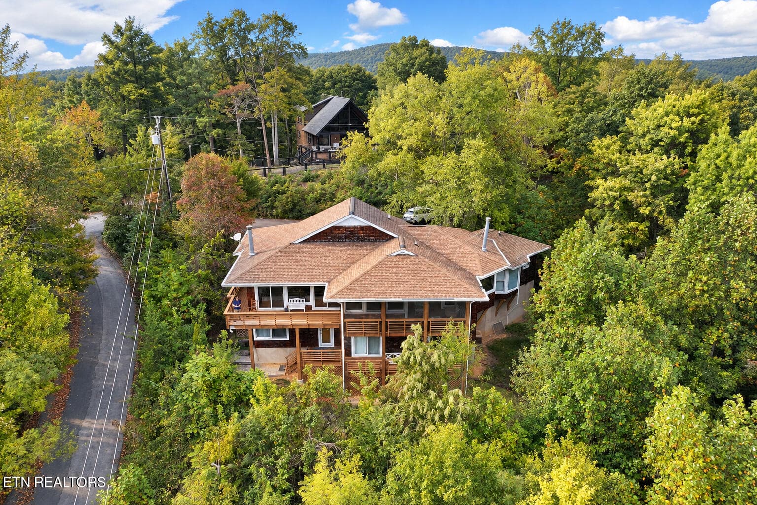 aerial_woodland_mountain_home - 504 Matterhorn Drive, Gatlinburg, TN 37738, Gatlinburg